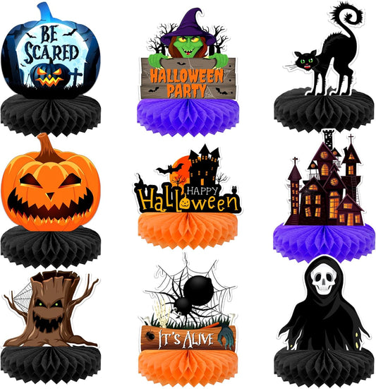 KatchOn, Halloween Centerpieces for Tables - Pack of 9 | Halloween Table Centerpieces for Halloween Party Decorations | Halloween Birthday Party Decorations | Halloween Table Decorations