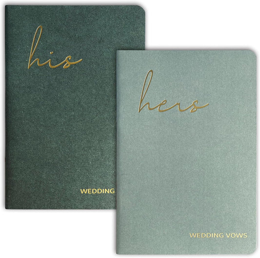 Wedding Vow Books His and Hers, Wedding Registry Gifts Ideas for Bride & Groom,Wedding Essentials