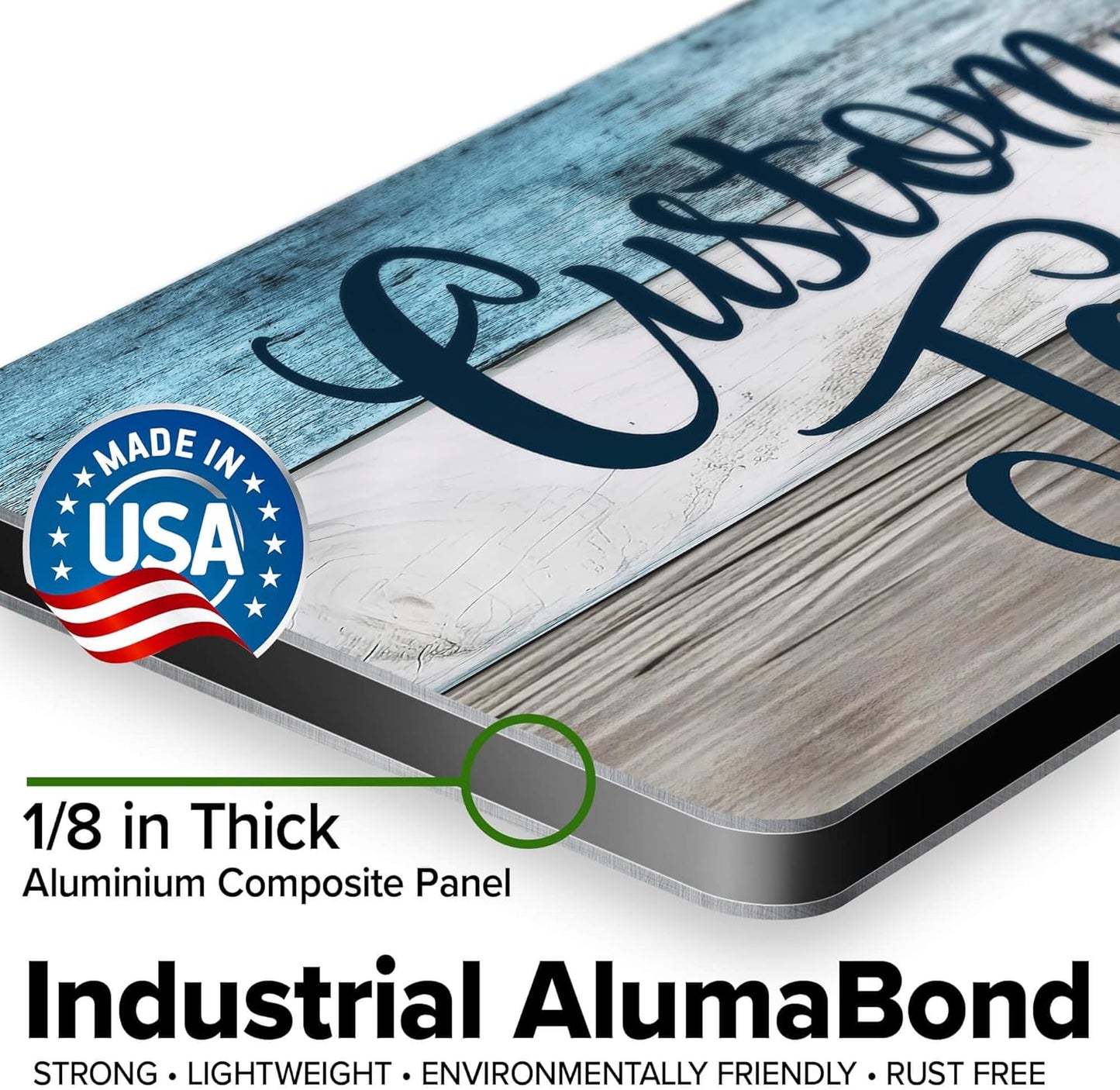 Custom Sign, Custom Street Sign, 11 Font Colors, 13 Font Styles, 4 Hole Options, 22 Sizes, 6x12 Inches, Rust Free DiBound, Fade Resistant, Made in USA by My Sign Center (Coastal)