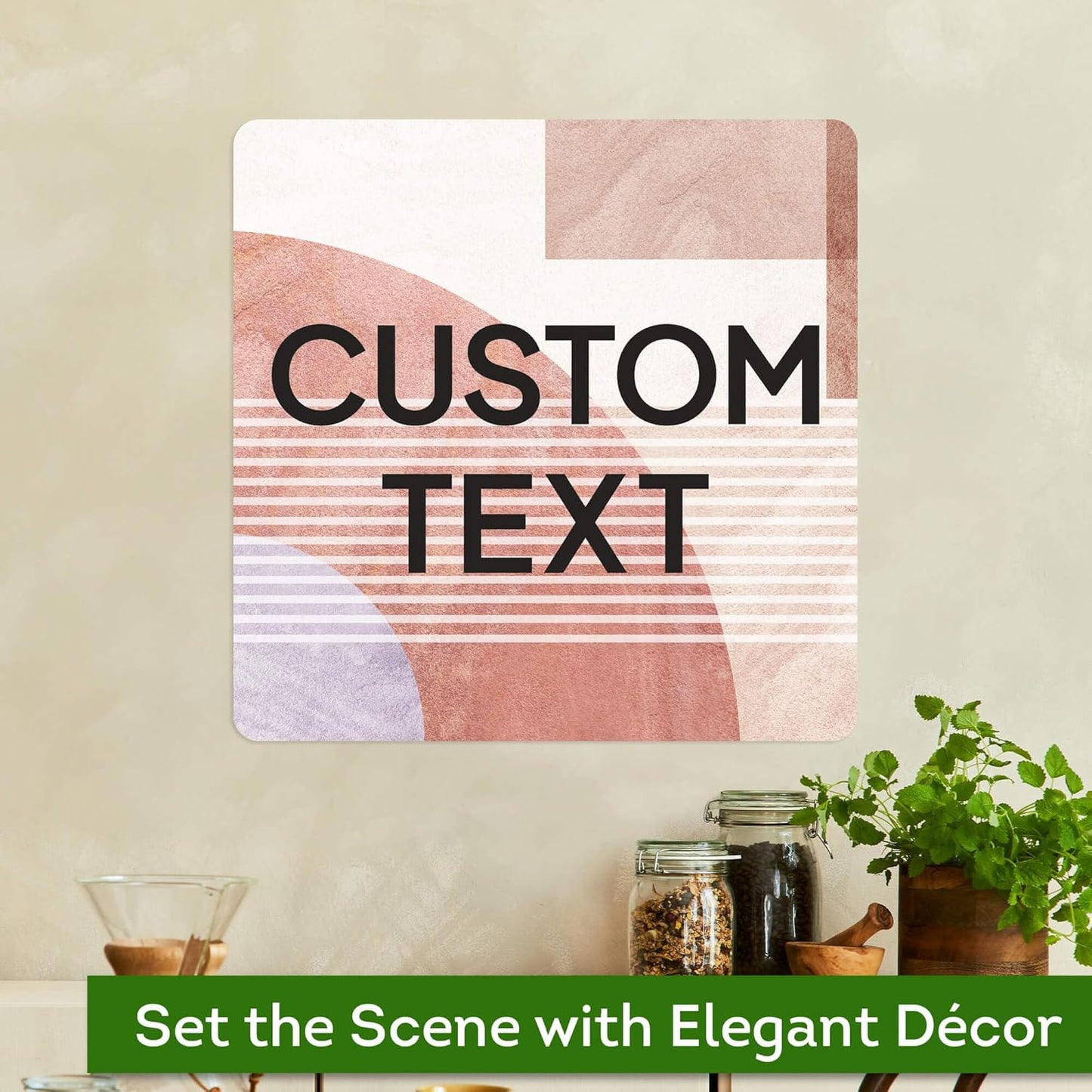 Custom Sign, Custom Street Sign, 11 Font Colors, 13 Font Styles, 4 Hole Options, 22 Sizes, 18x18 Inches, Rust Free DiBound, Fade Resistant, Made in USA by My Sign Center (Mid-Century Modern 1)