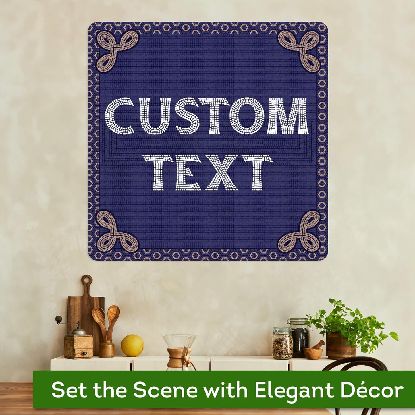 Custom Sign, Custom Street Sign, 11 Font Colors, 13 Font Styles, 4 Hole Options, 22 Sizes, 36x36 Inches, Rust Free DiBound, Fade Resistant, Made in USA by My Sign Center (Fauxsaic 1)