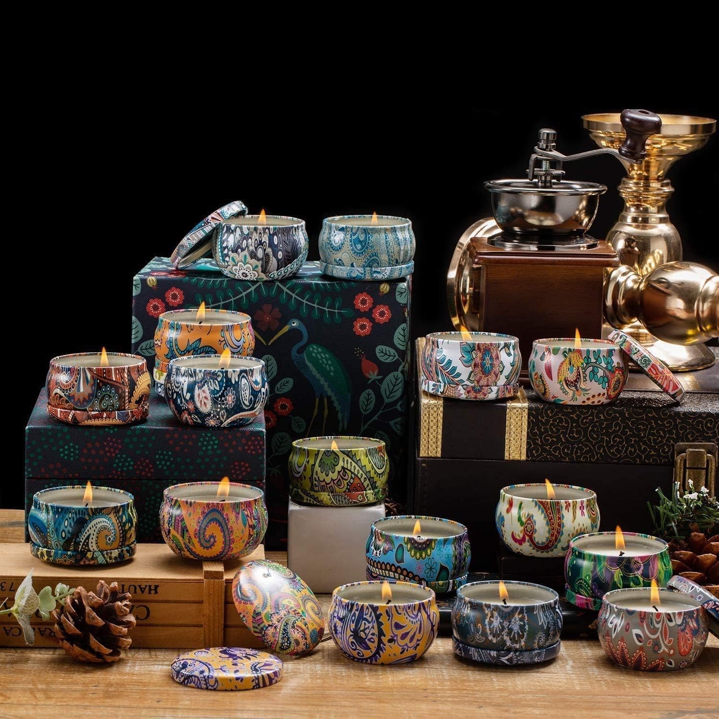 16 Pack Scented Candles Gift Set for Woman, Jar Candle, 2.5 oz Soy Wax Tin Candle-Ideal Gift for Travel Home Décor