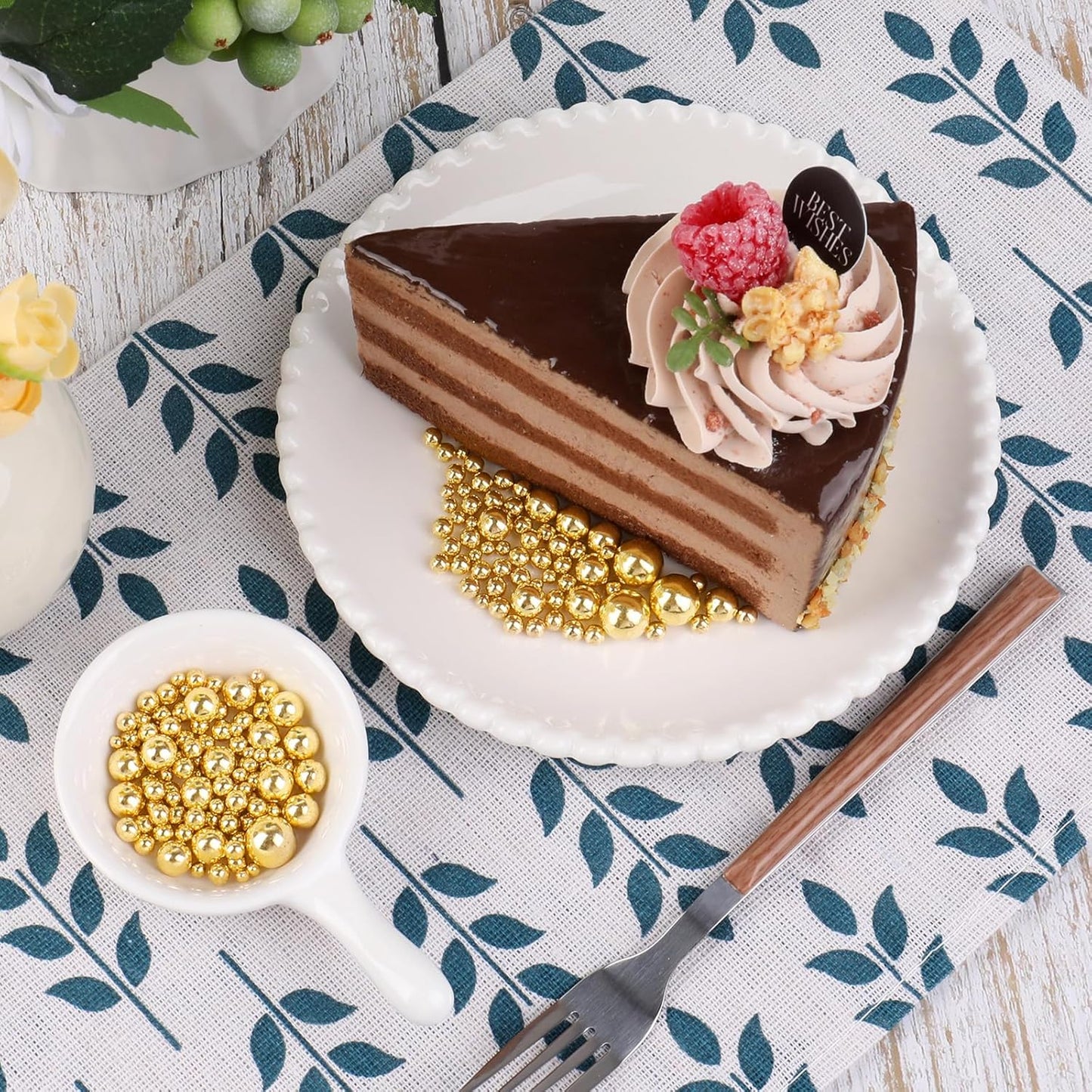 Sprinkles for Cake Decorating, 11Oz 6 Colors Gold Silver White Black Pearl Sprinkles Mix for Cake Cupcake Ice Cream Donuts Cookie Baking Toppings