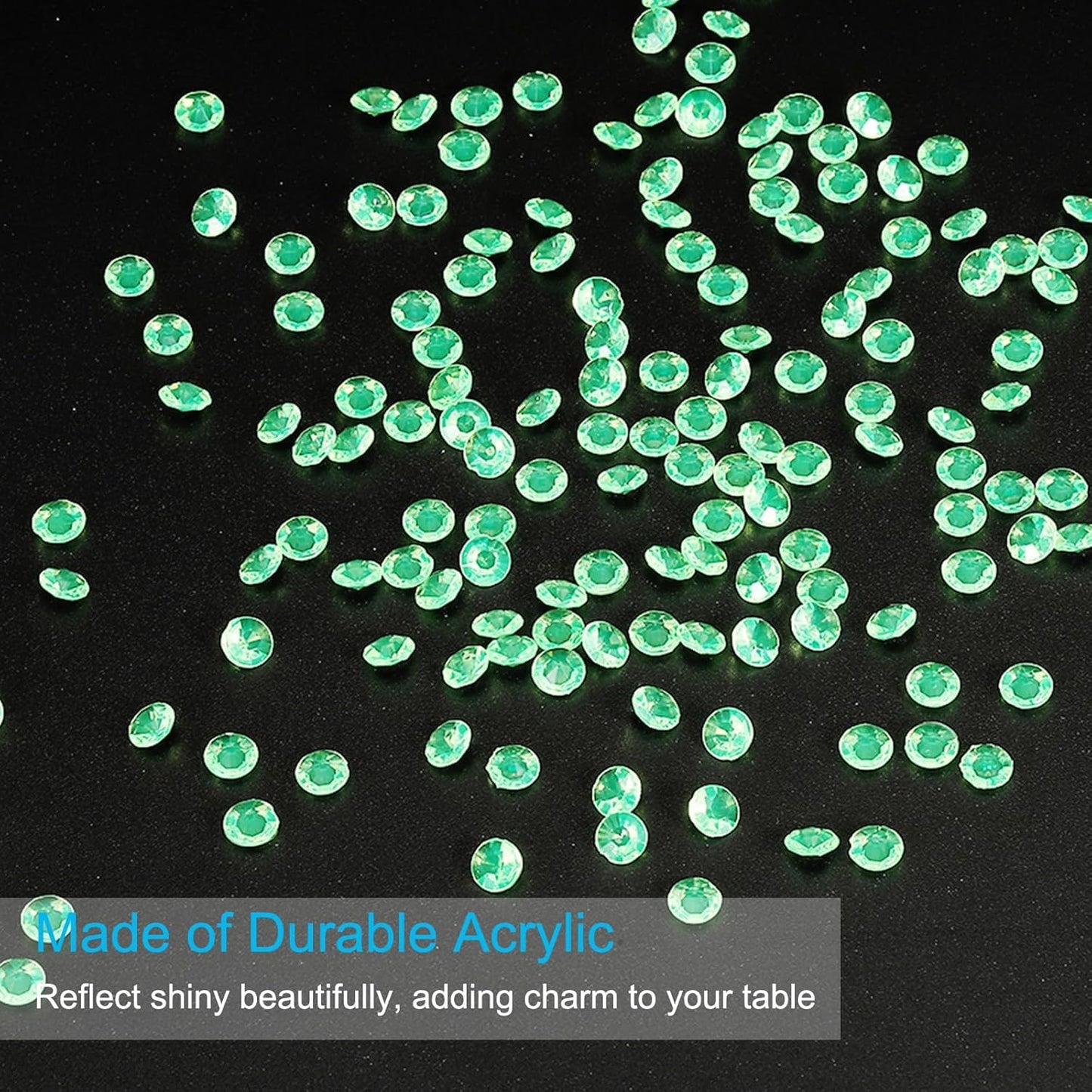 PATIKIL 4000 Pcs Wedding Table Scatter Confetti Crystals 6mm Acrylic Diamonds Vase Fillers Gems for Table Centerpiece Decorations Party Vase Beads, Grass Green