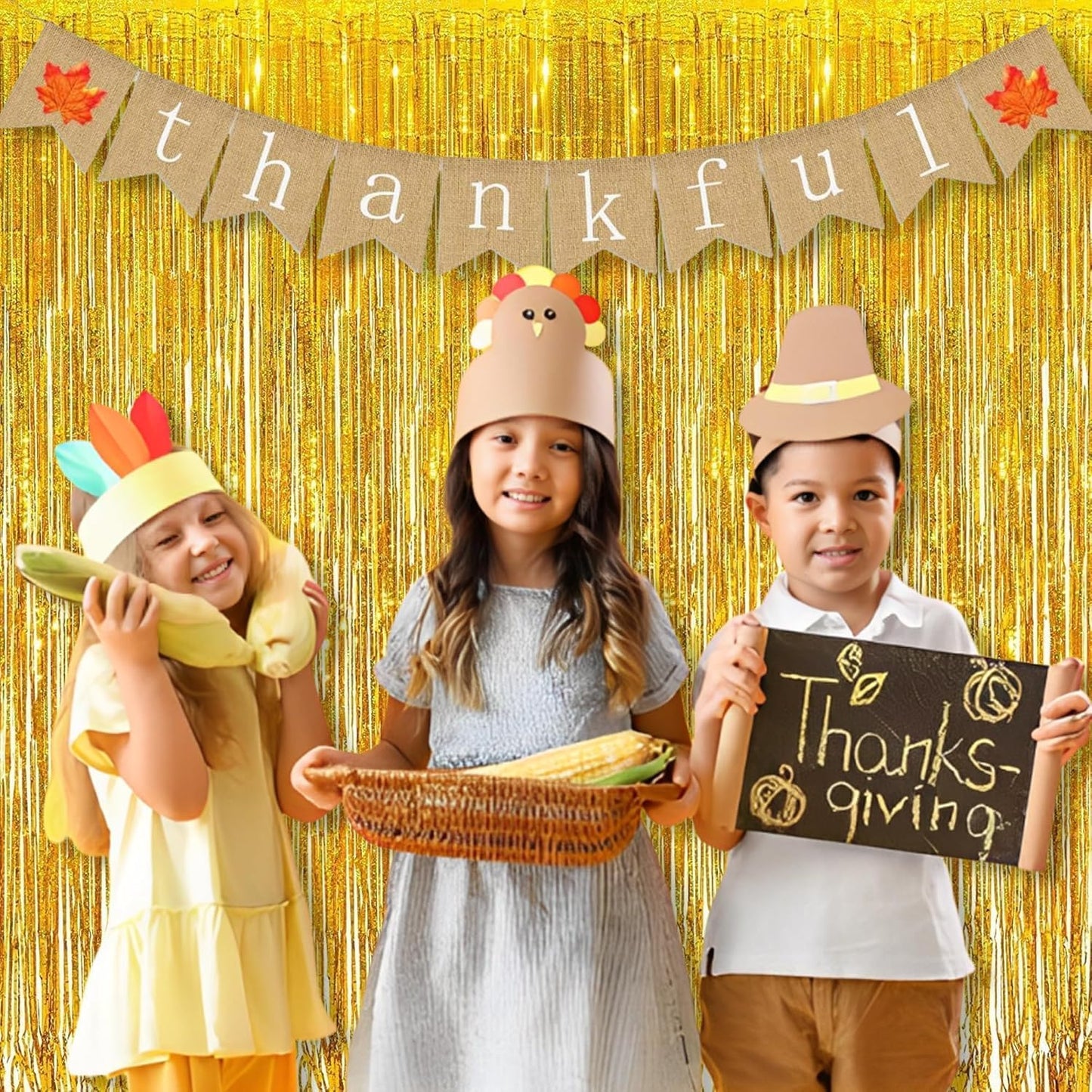 BRAVESHINE Gold Tinsel Foil Fringe Curtains - 2Pcs 3.2x8.2ft Holidays Photo Backdrop for Men 60th Birthdays/Bridal Wedding/Engagement/Anniversary/Hawaiian/Luau/Christmas/New Years Party Decorations