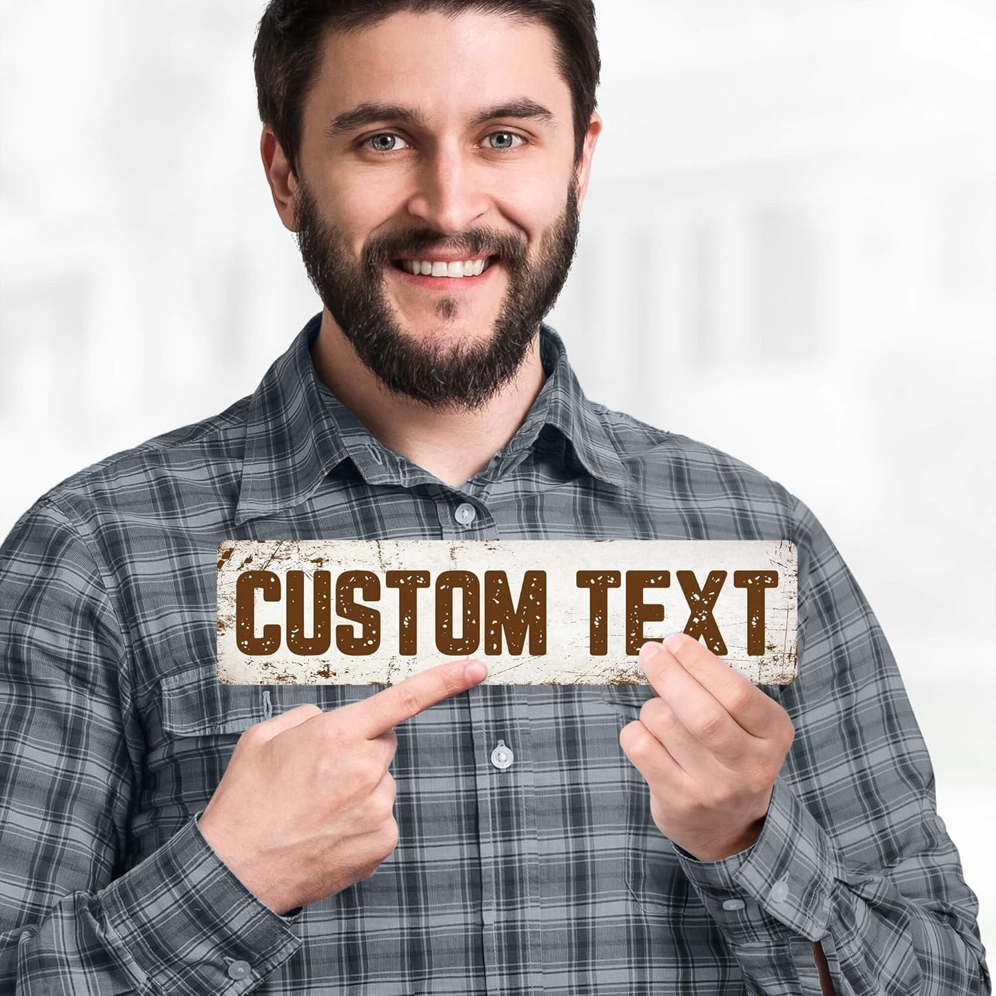 Custom Sign, Custom Street Sign, 11 Font Colors, 13 Font Styles, 4 Hole Options, 22 Sizes, 3x12 Inches,Ideal Christmas Gift Rust Free DiBound, Fade Resistant, Made in USA by My Sign Center (Rustic)