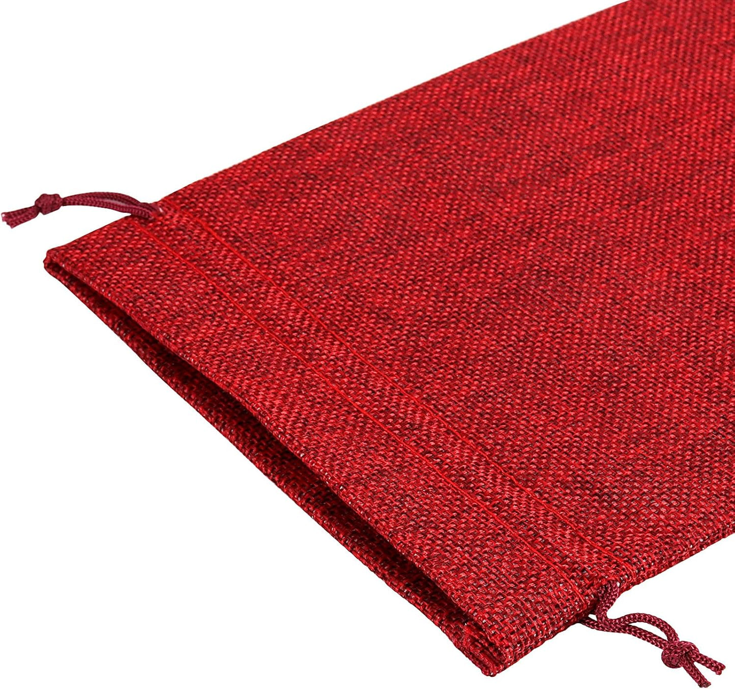 ZOENHOU 30 Packs 8 x 12 Inch Wine Red Burlap Bags Bulk with Drawstring, Drawstring Gift Bags, Dustproof Burlap Sacks for Favors Party DIY Craft