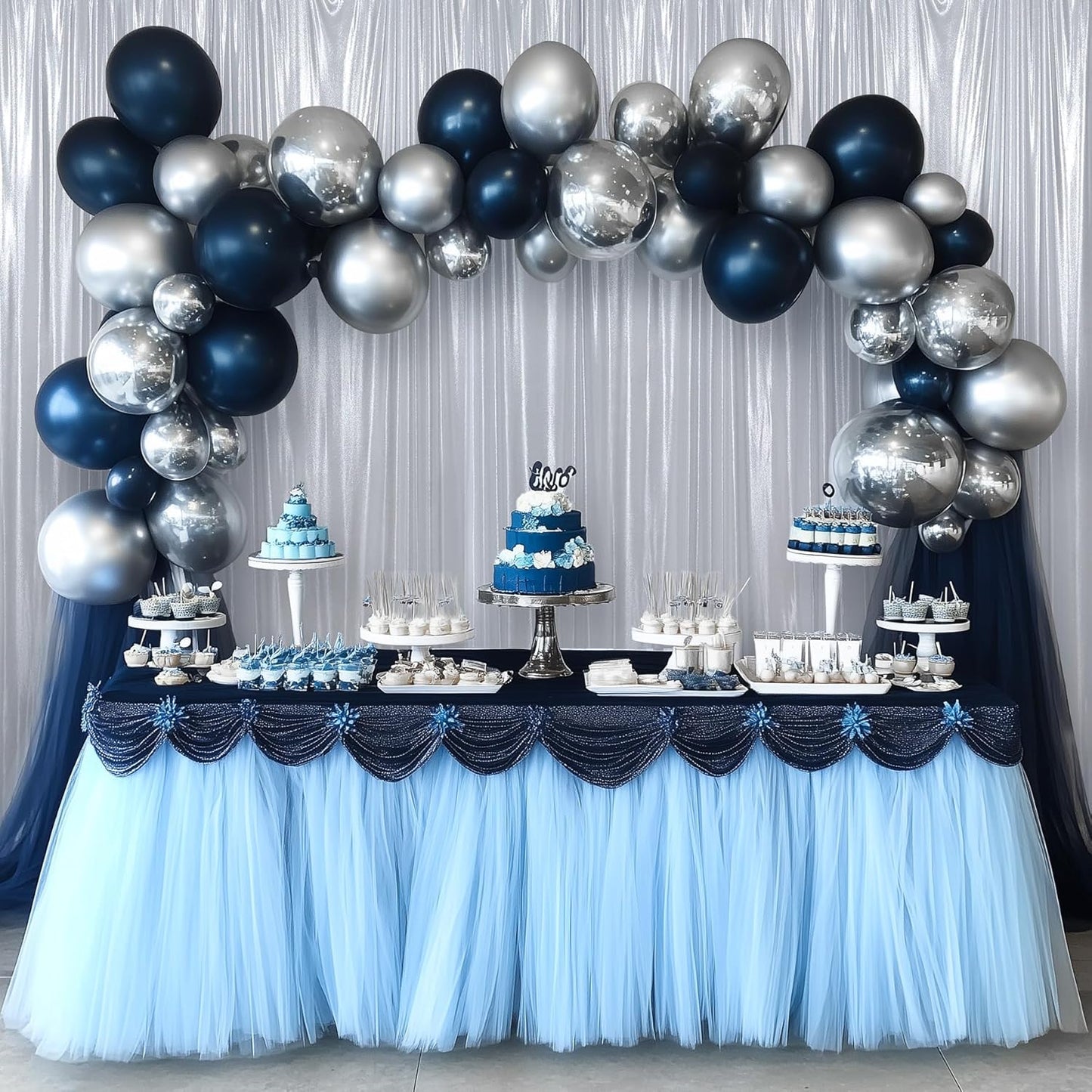 30ftx10ft Silver Sequin Backdrop Curtain for Parties, Wrinkle Free Glitter Photo Backdrop Drapes 6 Panels 5x10FT Back Drop Cloth Shimmer Fabric for Wedding Birthday Photography Background