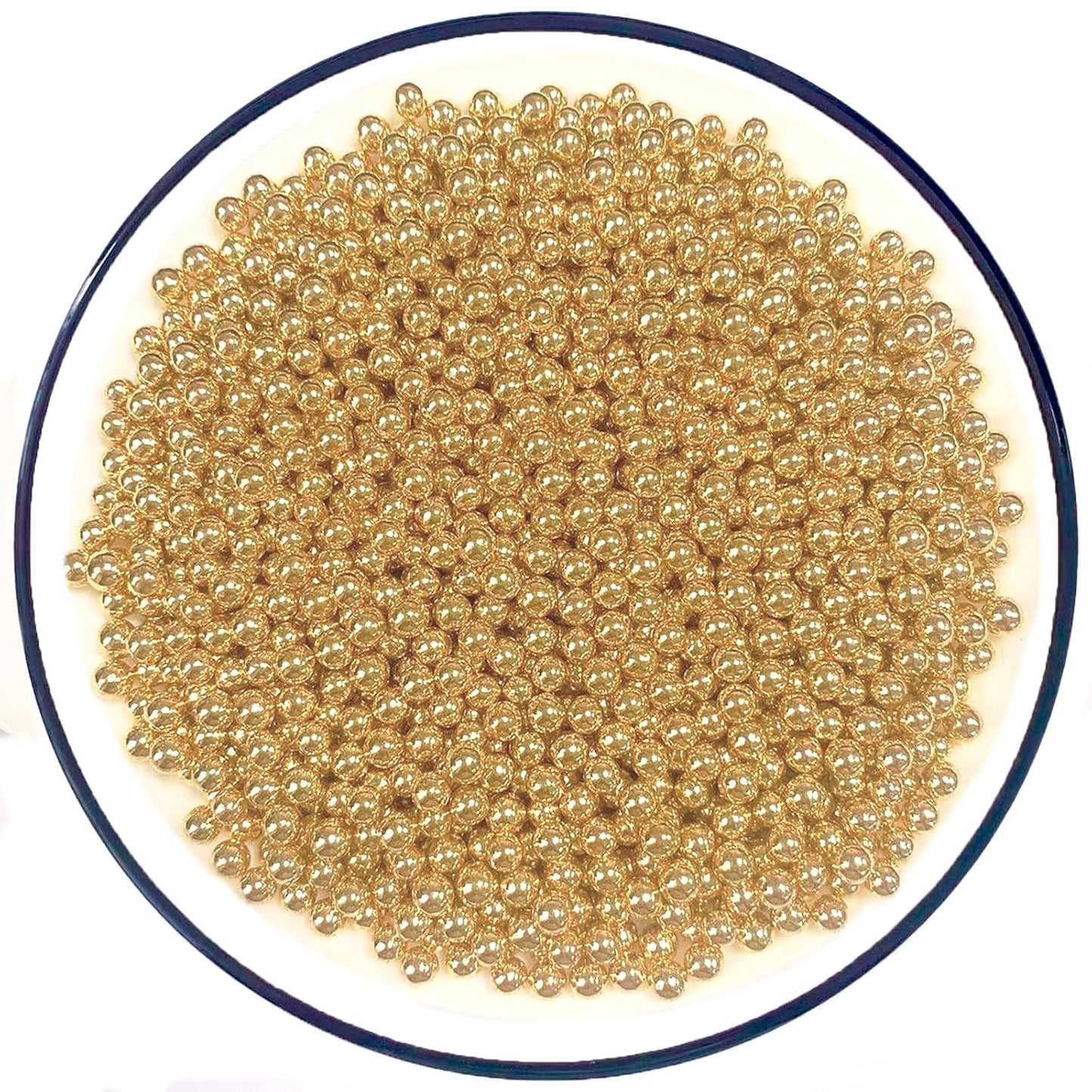Sentovac 4mm Gold Pearl Sprinkles Edible Cake Decorating Sugar Candy Cookie Cake Cupcake Topper Ice Cream Baking Decorations Halloween Christmas Valentines Wedding Supplies