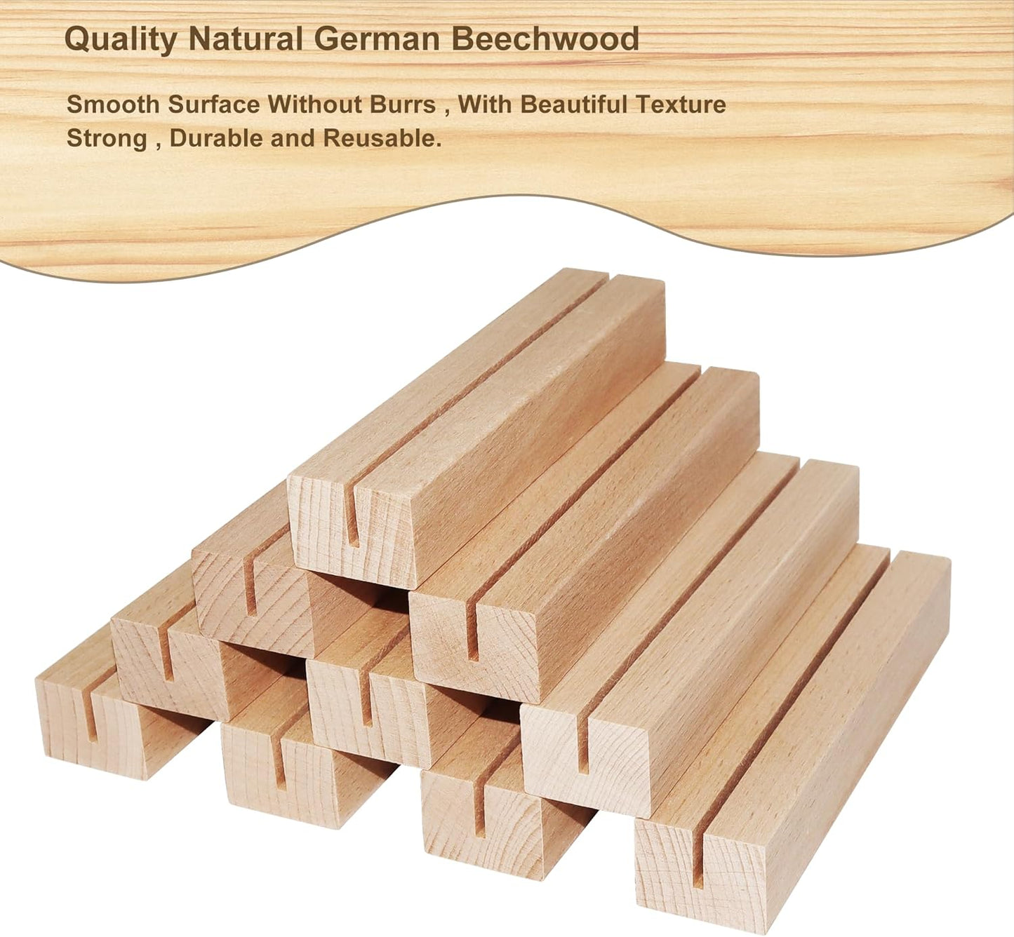 Frosted Blank Arch Acrylic Sign with Wooden Stands - 10 Pack DIY Customizable Sign Kit for Wedding Table Numbers, Restaurant Party Bridal Shower (6x8 Inch)