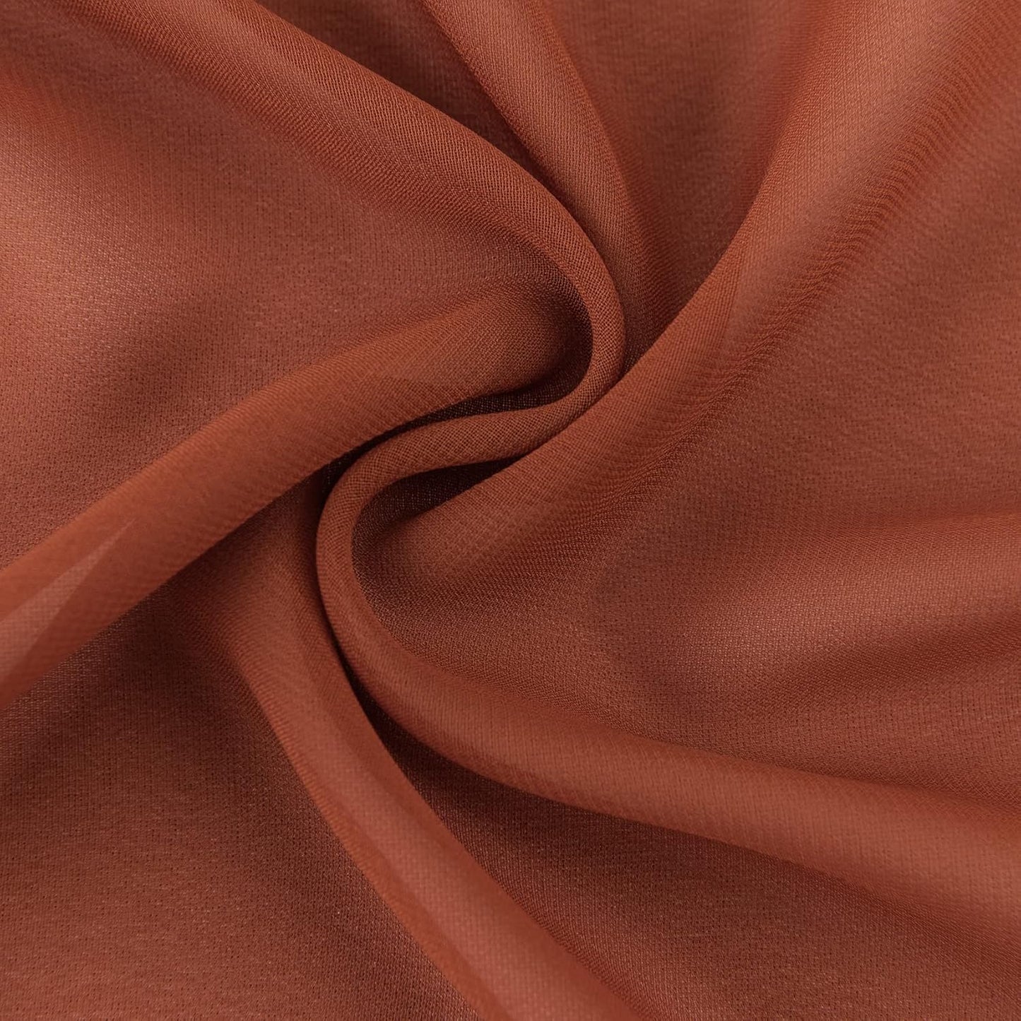 1Pack 9ft Chiffon Table Runner 14x108 Inch Sheer Romantic Table Runner for Wedding Birthday Party Bridal Shower Outdoor Decoration-Rust