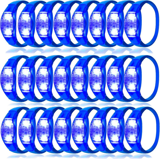 100 Pcs LED Bracelets Sound Activated with Flashing LED Strobe Music Control Light Up Bracelets for Rave, Game Prizes, Birthday Party Favor,Valentine's Day gift