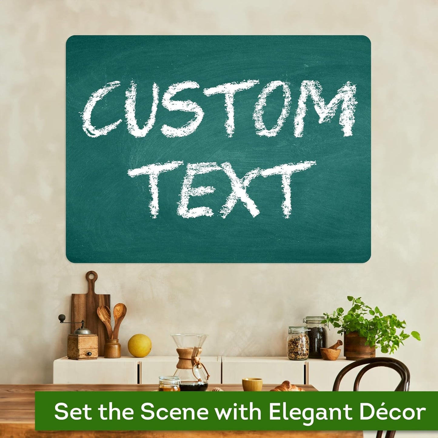 Custom Sign, Custom Street Sign, 11 Font Colors, 13 Font Styles, 4 Hole Options, 22 Sizes, 36x48 Inches, Rust Free DiBound, Fade Resistant, Made in USA by My Sign Center (Chalkboard Green)