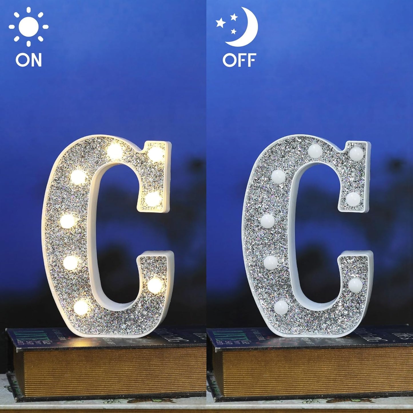 Light Up Letters - Marquee Light Signs for Table Decorations, Prom, Events or Engagement Party - Featuring Alphabet & Number Lighted Letters