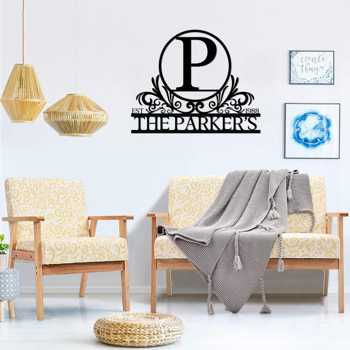 Custom Metal Signs Outdoor, Personalized Name Sign, Family Last Name Signs For Outside Home Decor, Monogram Outdoor Metal Sign Wall Art, Customized Wedding Housewarming Christmas Gifts