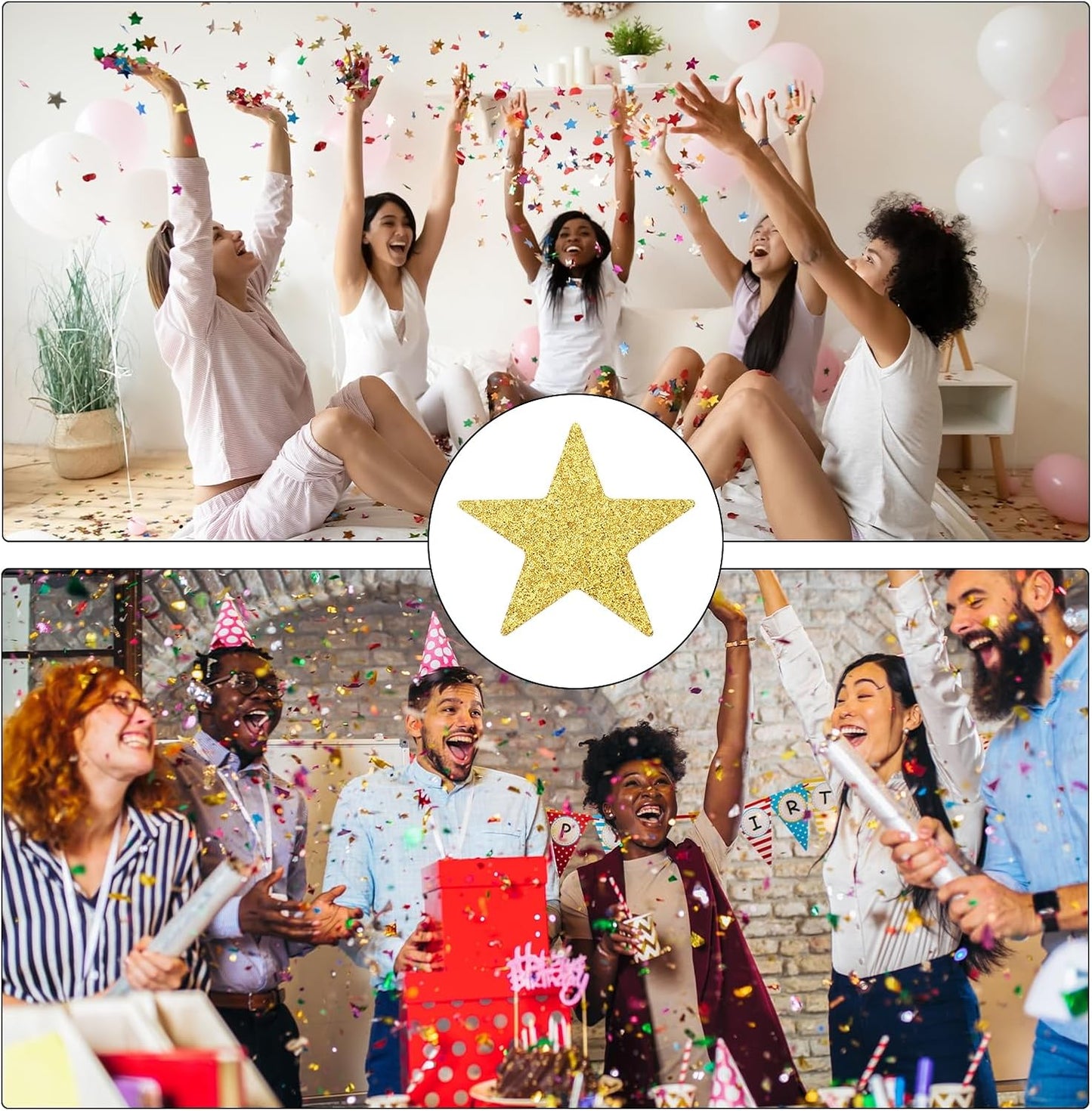 MECCANIXITY 250Pcs Heart Confetti Glitter Confetti Table Confetti Decor for Party Wedding Festival Decorations,1.18x1.18Inch,Light Gold