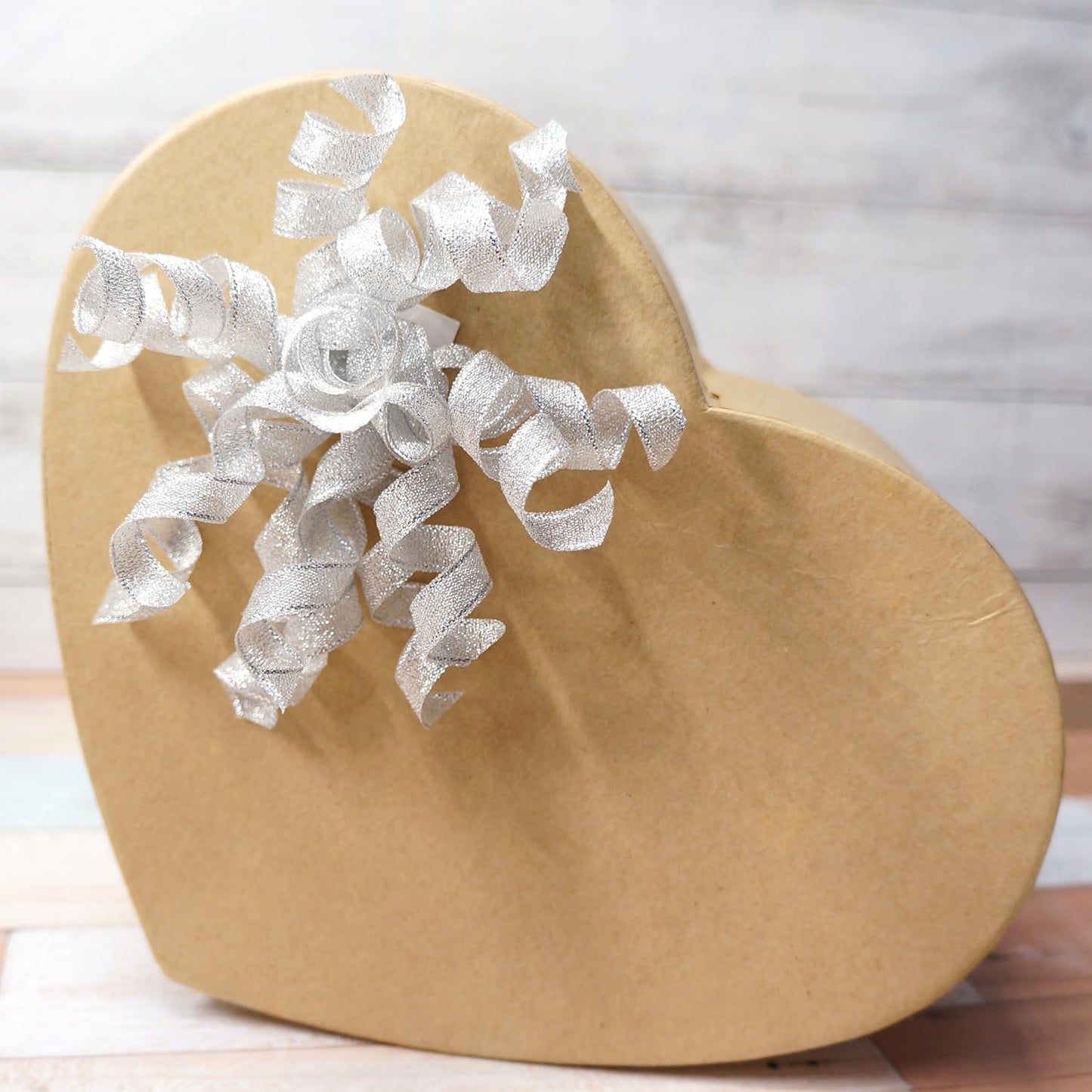 CT CRAFT LLC Silver Metallic Burst Curly Ribbon Bow 4" Wide x 6 Counts Gift Wrapping Pre-Tied Self-Adhesive Tab for Birthday Present Box Wine Bottle Baby Shower Party Christmas Hanukah