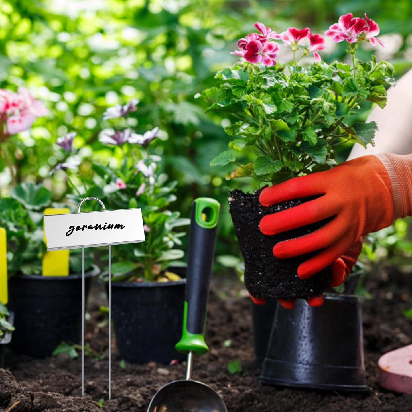 FORUP Metal Plant Labels, 30 Pack Garden Label Markers, Weatherproof Garden Stake Tags, Reusable Planting Gardening Markers, Silver