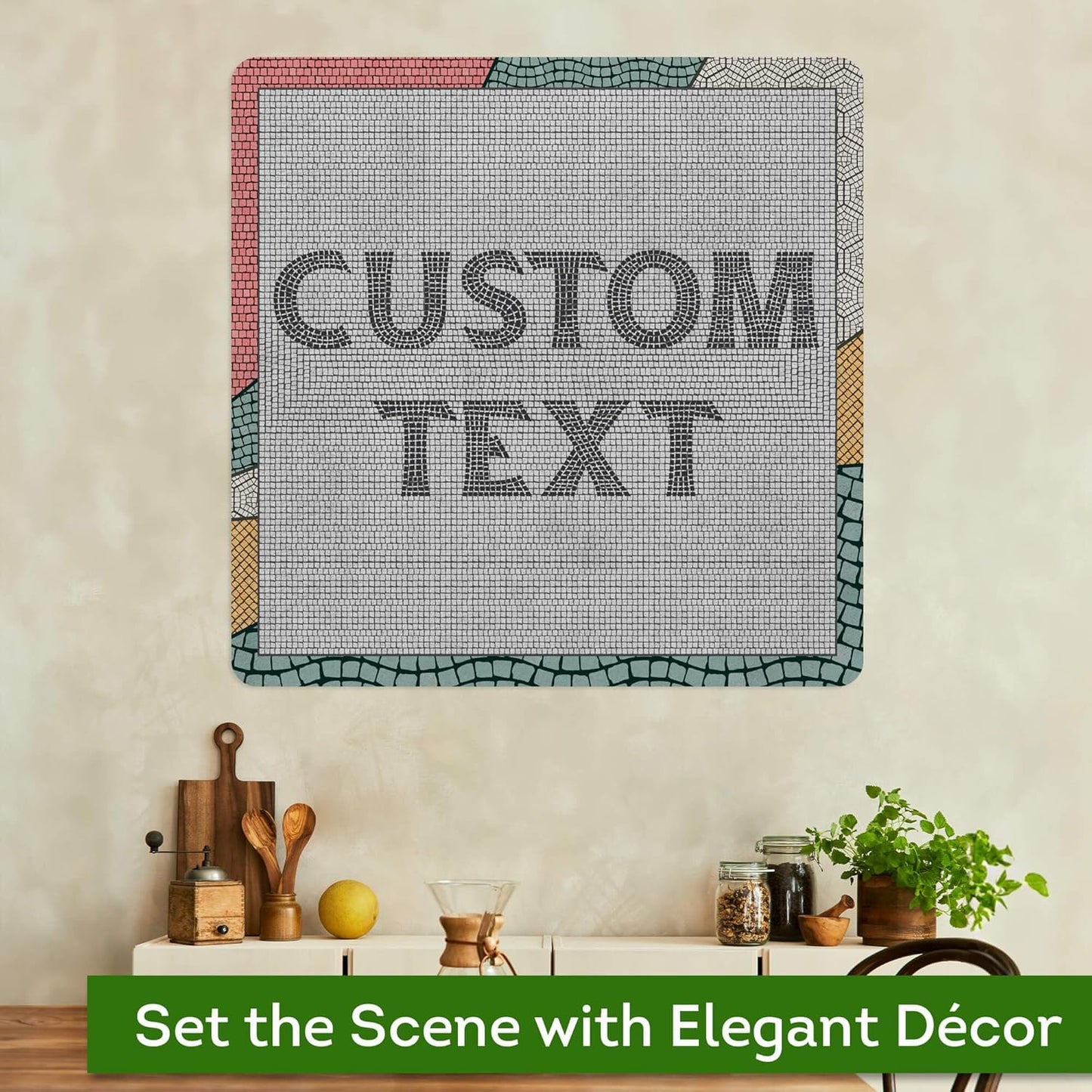 Custom Sign, Custom Street Sign, 11 Font Colors, 13 Font Styles, 4 Hole Options, 22 Sizes, 36x36 Inches, Rust Free DiBound, Fade Resistant, Made in USA by My Sign Center (Fauxsaic 2)