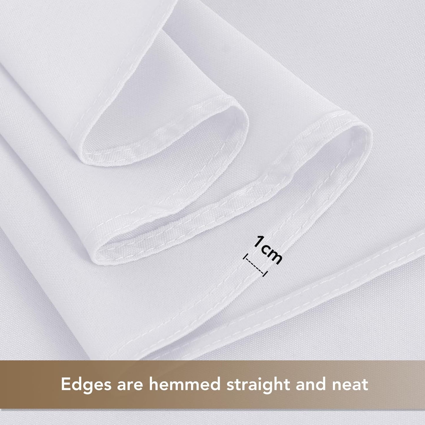 sancua White Square Tablecloths 54x54 Inch, 2 Pack - Fabric Table Cloth for Square or Round Tables, Washable Polyester Table Cover for Dinner, Holiday Party, Decorative Display Tables