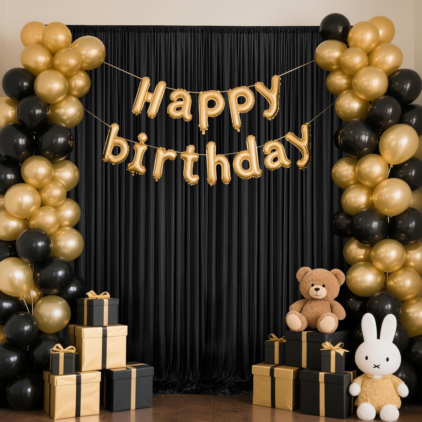 20x10ft Backdrop Curtains for Parties, 4 Panels 5x10ft Photography Backdrop Curtain with Rod Pocket,Backdrop Polyester Background Drapes,Wedding Backdrop Drapes for Birthday Baby Shower Home Decor