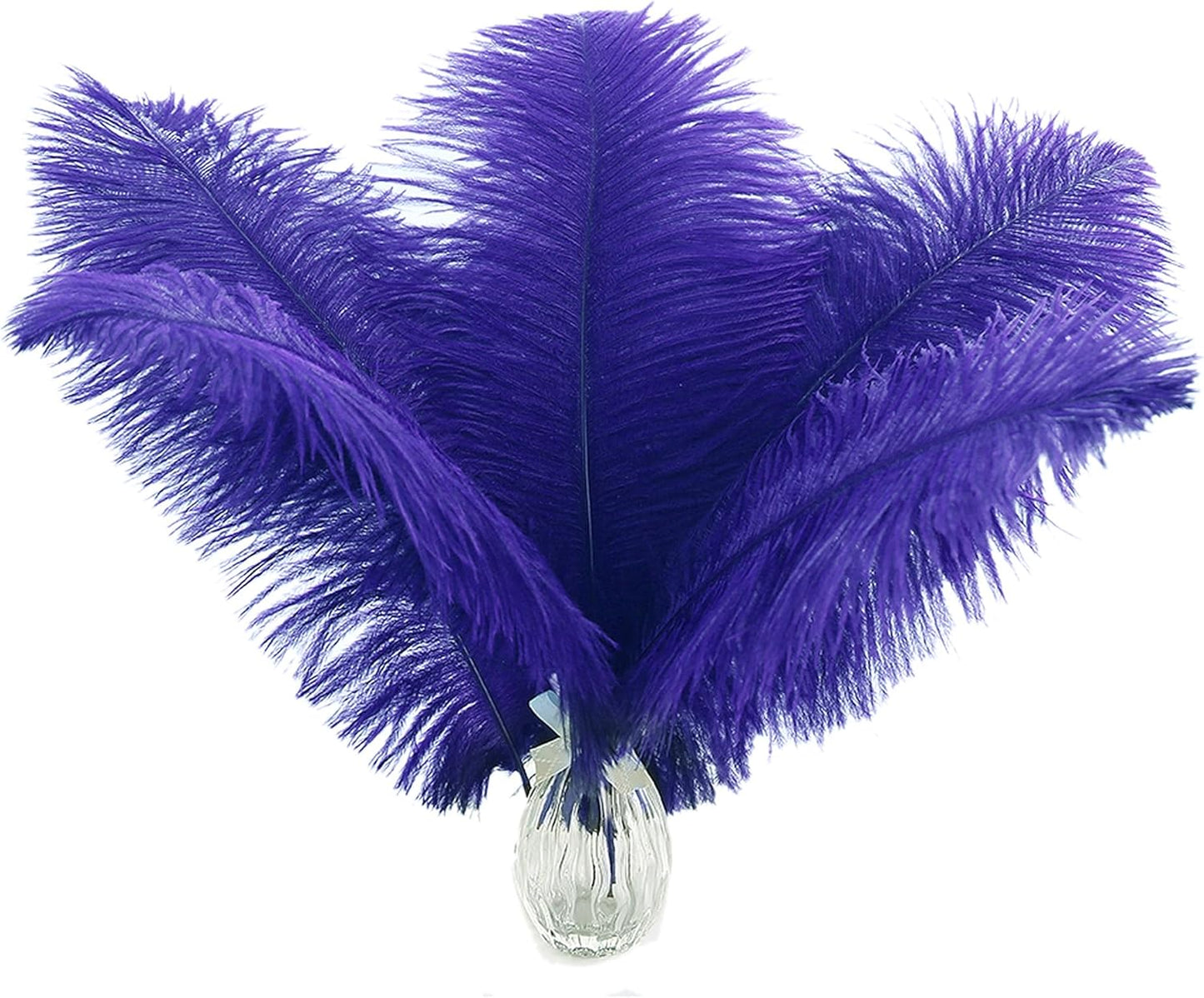 Ballinger Royal Blue Ostrich Feathers - 24Pcs 12-14inch Craft Feathers for Party Centerpieces, Flower Arrangement and Home Decor