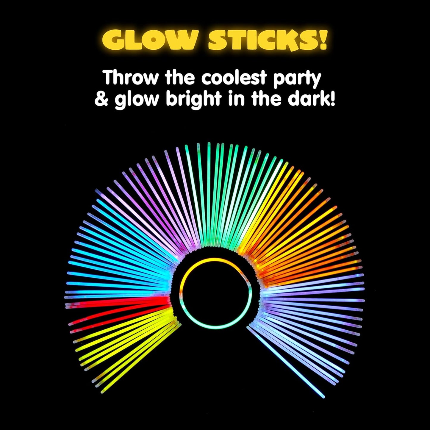 JOYIN 800 Pcs 8" Glowsticks, Halloween Supplies Pack, Bracelets Necklaces, Glow in the Dark Party Favors, Easter, Christmas, Football Party Supplies