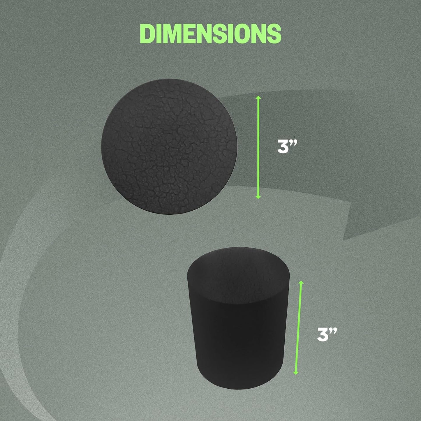 XCEL Floral Foam Blocks - Reusable, Weather Resistant Foam - Perfect for Fresh & Artificial Flower Arrangements, Crafts, Planter Boxes, Home Decor & More - 10-Pk, Black (3” x 3”, Round)