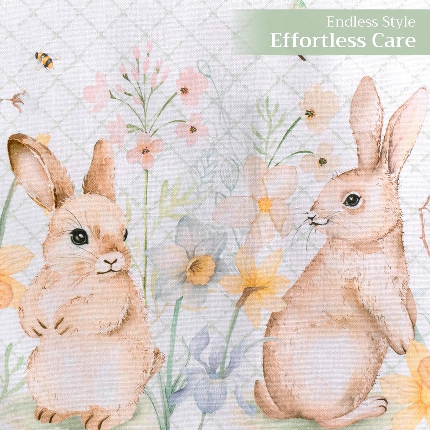 Maison d' Hermine Table Runner 100% Cotton Single Layer Table Runners 108 inches Long Decorative for Home Kitchen Dining Party Wedding Bridal Shower Spring Summer (Easter Dew , 14.50" x 108")