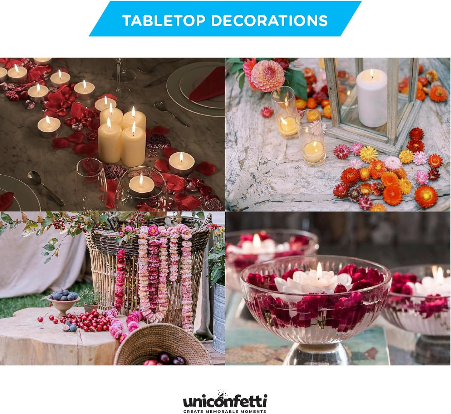 Dried Flower Pink Straw Daisy Biodegradable Confetti - Real Flower Petals for Weddings, Flower Girl Toss, Wedding Send Off Ideas, Party Table Decoration | Boxed - 8oz (0.5lbs)