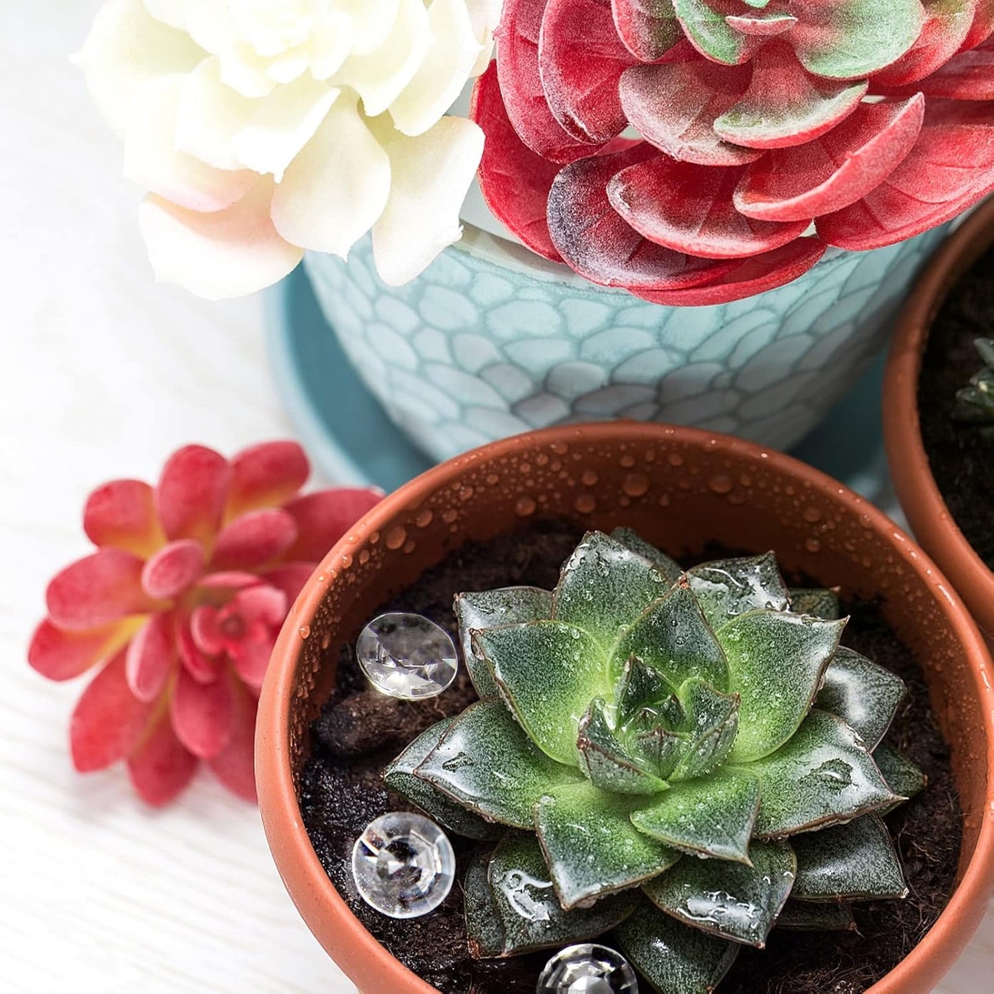 1000pcs/ Pack Wedding Table Acrylic Diamond Scatter Crystals Confetti Acrylic Gems Vase Fillers Rhinestones for Wedding, Bridal Shower, Vase Beads Decorations (12mm, Green)