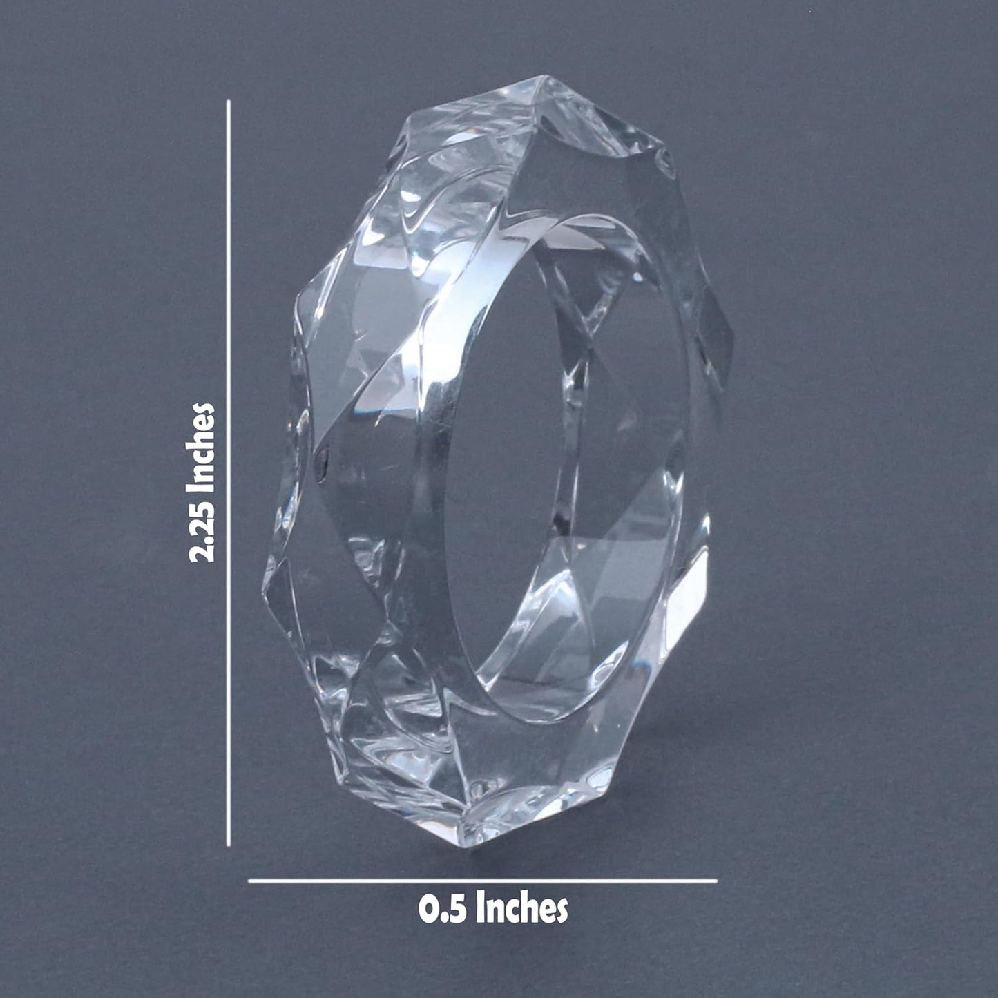 Transparent Acrylic Napkin Rings - Set of 12 Elegant Serviette Holders for Wedding, Party, Dining Table & Holiday Décor - Clear Napkin Rings by ALPHA Living HOME