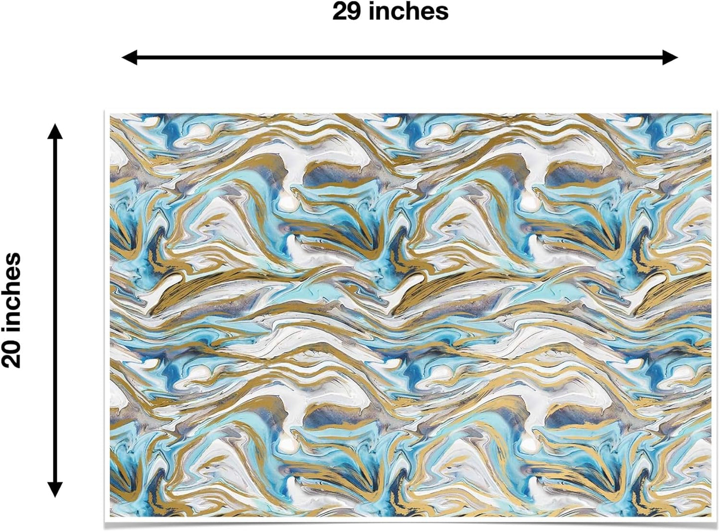 Colors of Rainbow Beautifully Designed Print Tissue Paper (12 Sheets, 20 inch X 29 inch) for Decoupage Gift Wrapping Gift Bag Party Decoration Craft Project Handmade Items (Marbleized)