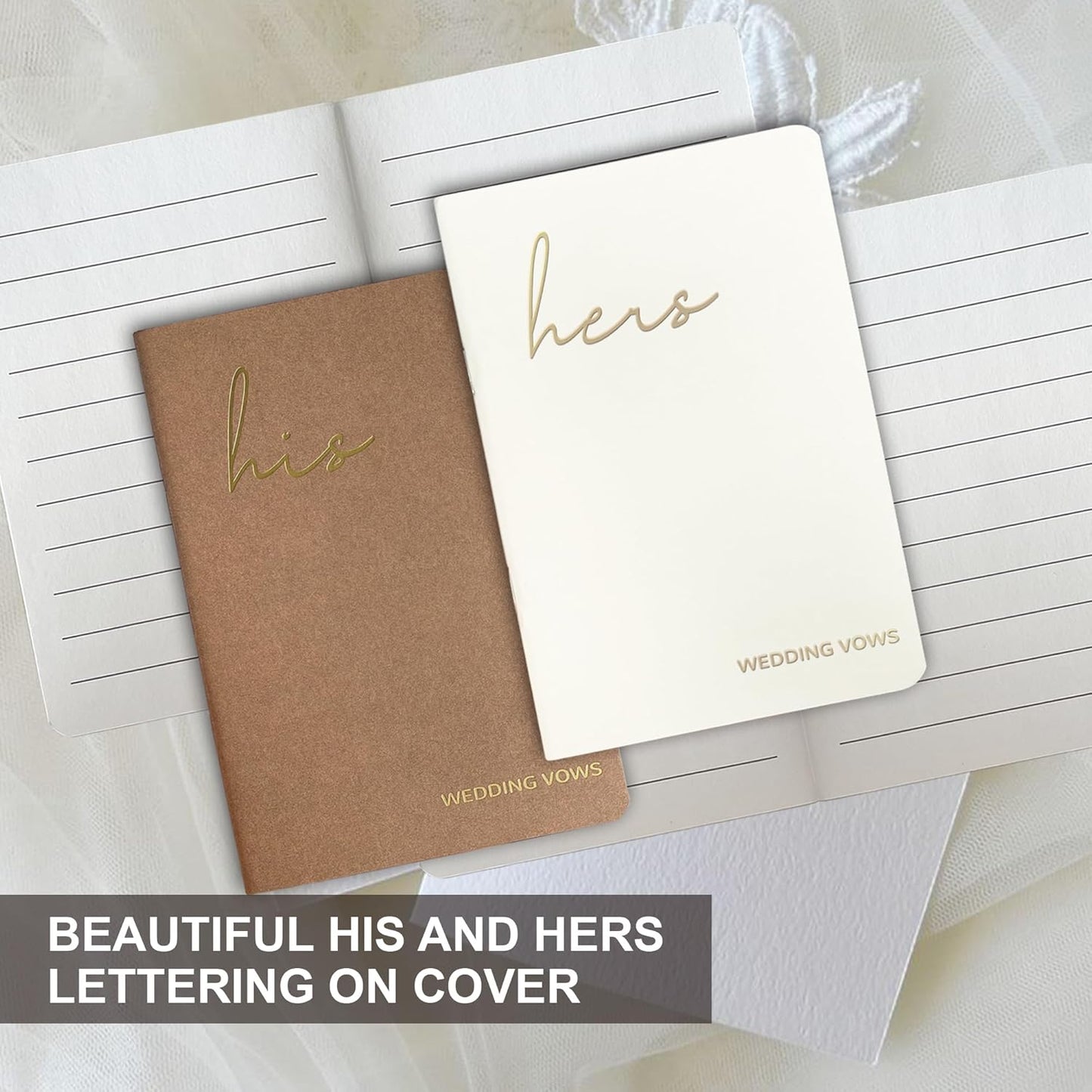 Wedding Vow Books His and Hers, Wedding Registry Gifts Ideas for Bride & Groom,Wedding Essentials