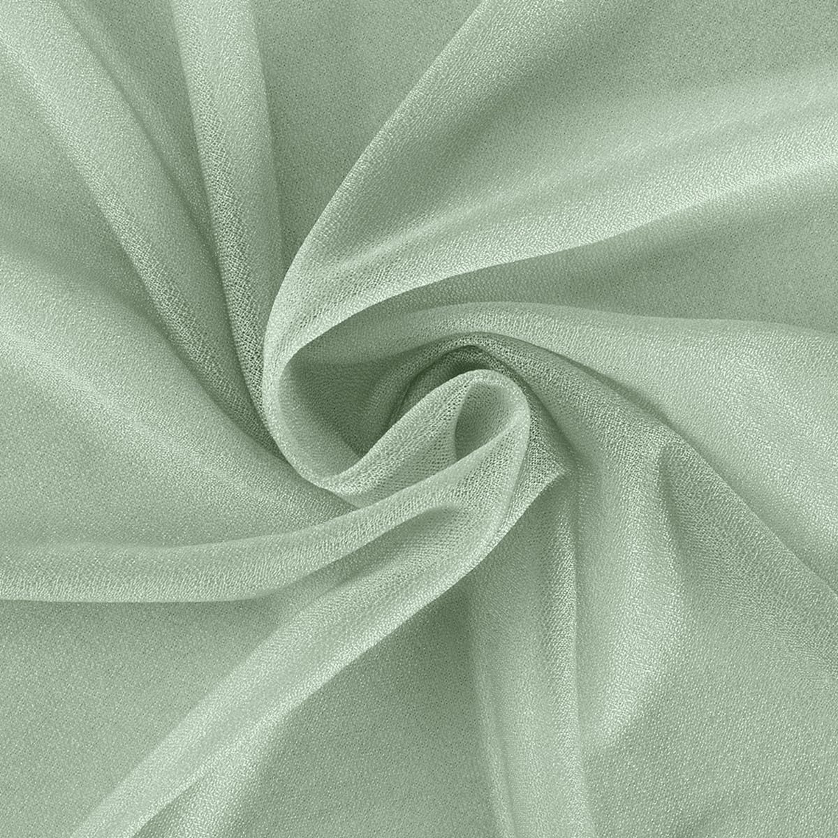 Sage Green Elegant Arch Draping Fabric Outdoor 1 Panel 29" × 20Ft Sheer Chiffon Curtain Drapes for Fall Wedding Ceremony Birthday Party Garden Brunch