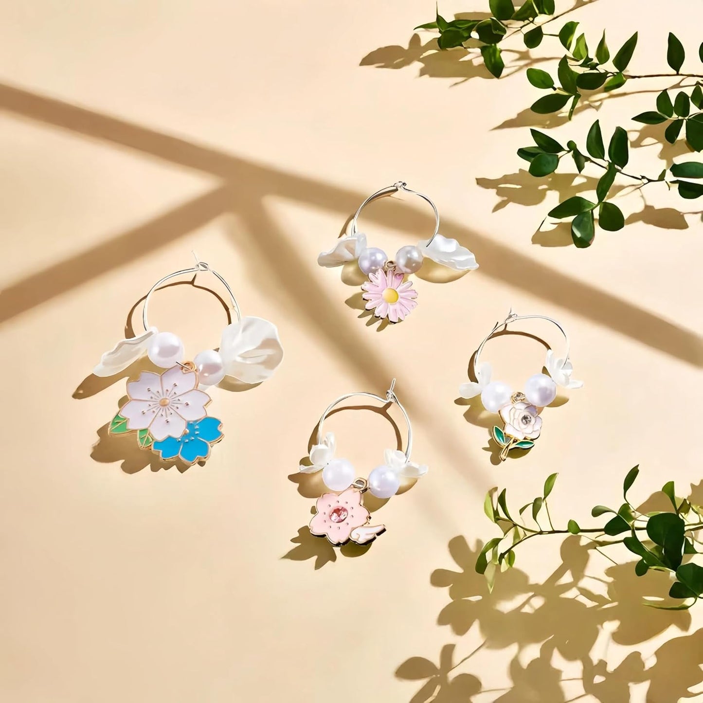 50 Sets Wine Glass Charms, Wine Charms for Stem Glasses, DIY Reusable Drink Markers for Weddings & Bachelorette with Alphabet Beads