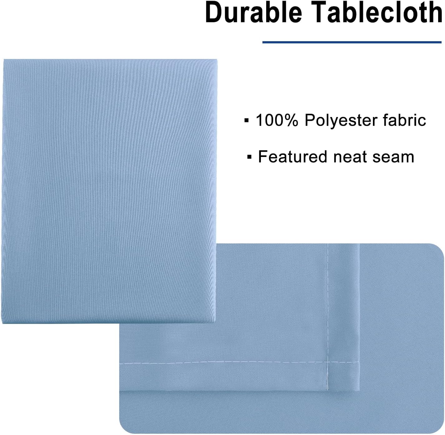 Hiasan Dusty Blue Tablecloth for Rectangle Tables - Waterproof Washable Polyester Fabric Table Cloth for Buffect Dining Birthday Party Wedding, 54 x 120 Inch