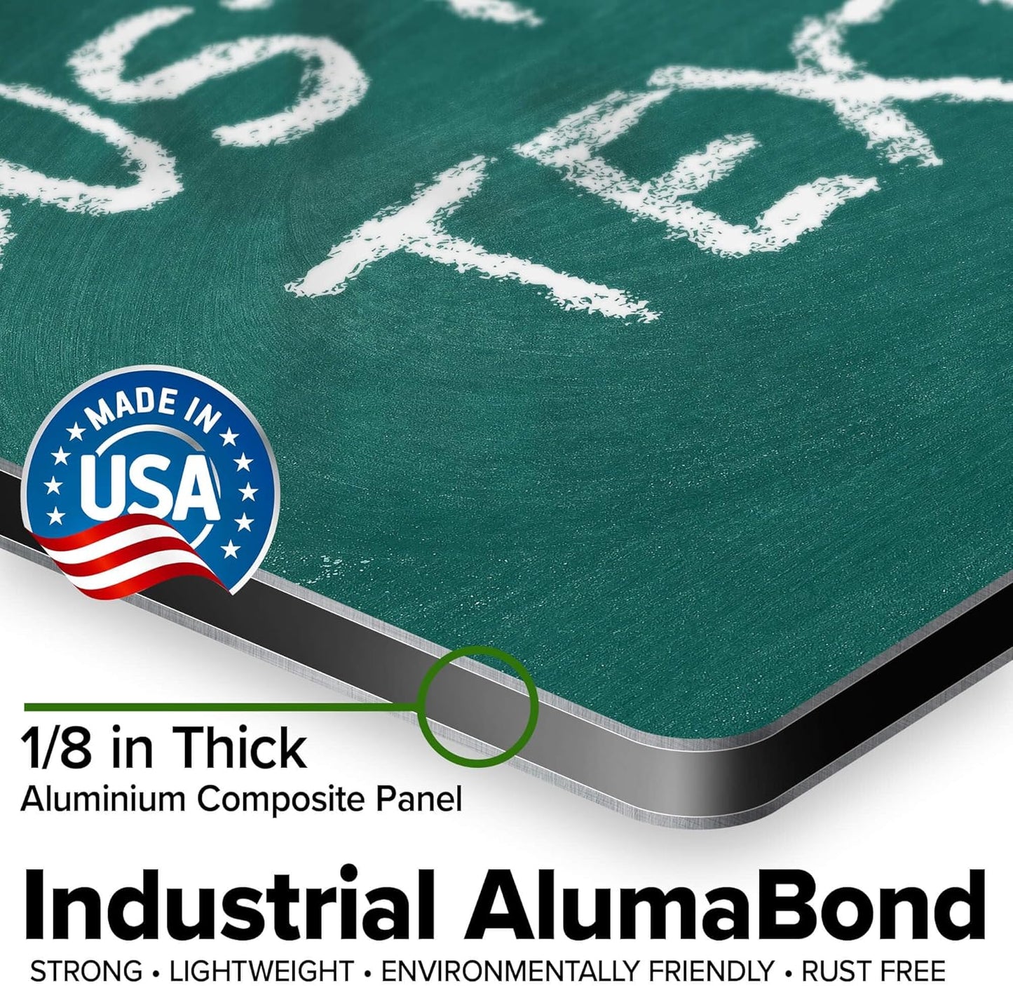 Custom Sign, Custom Street Sign, 11 Font Colors, 13 Font Styles, 4 Hole Options, 22 Sizes, 12x12 Inches, Rust Free DiBound, Fade Resistant, Made in USA by My Sign Center (Chalkboard Green)