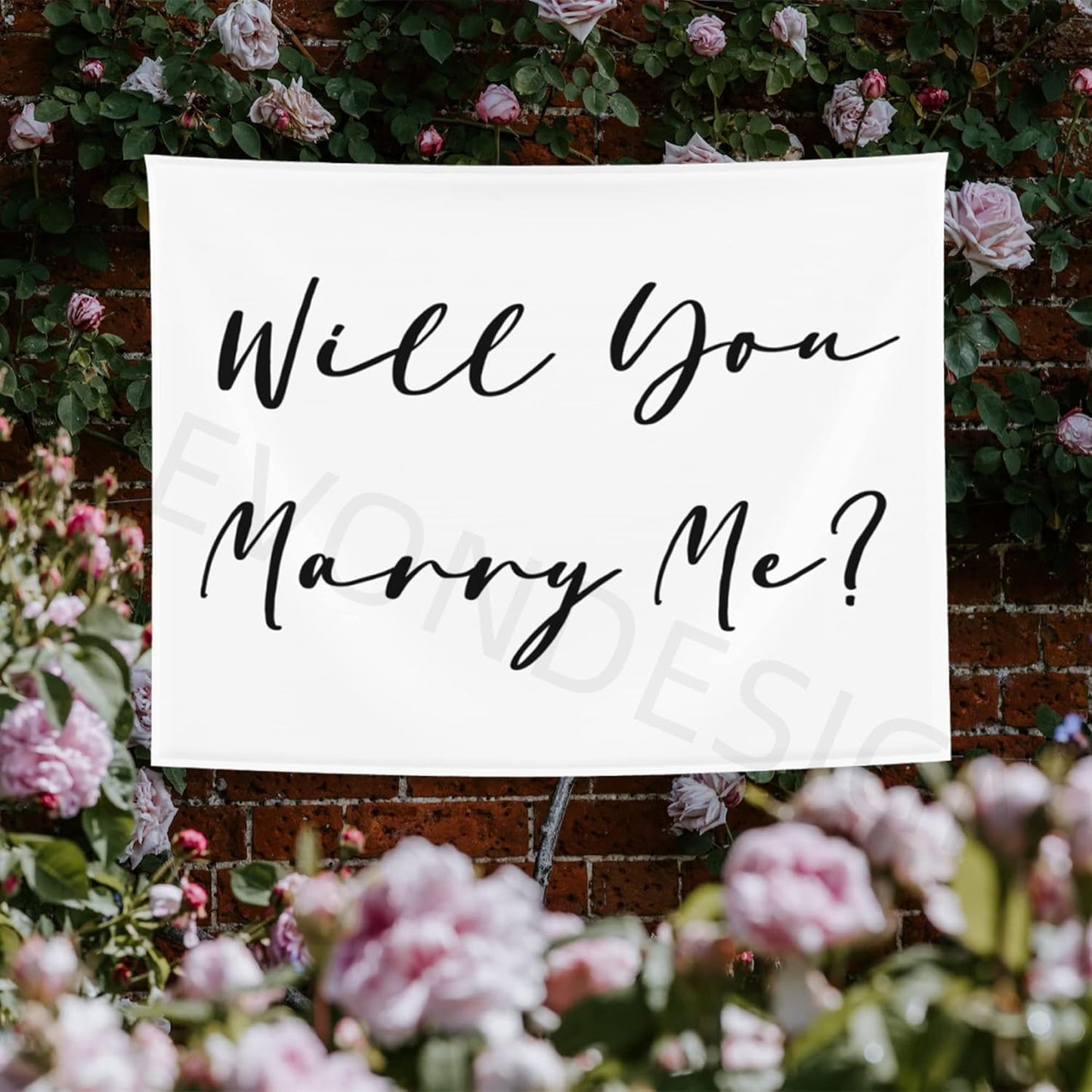 Will You Marry Me Backdrop, Wedding Proposal Backdrop, Will You Marry Me Banner, Engagement Party Sign, Proposal Photo Shoot Tapestry,Marry Me Tapestry Wedding Proposal Idea Reception Decor