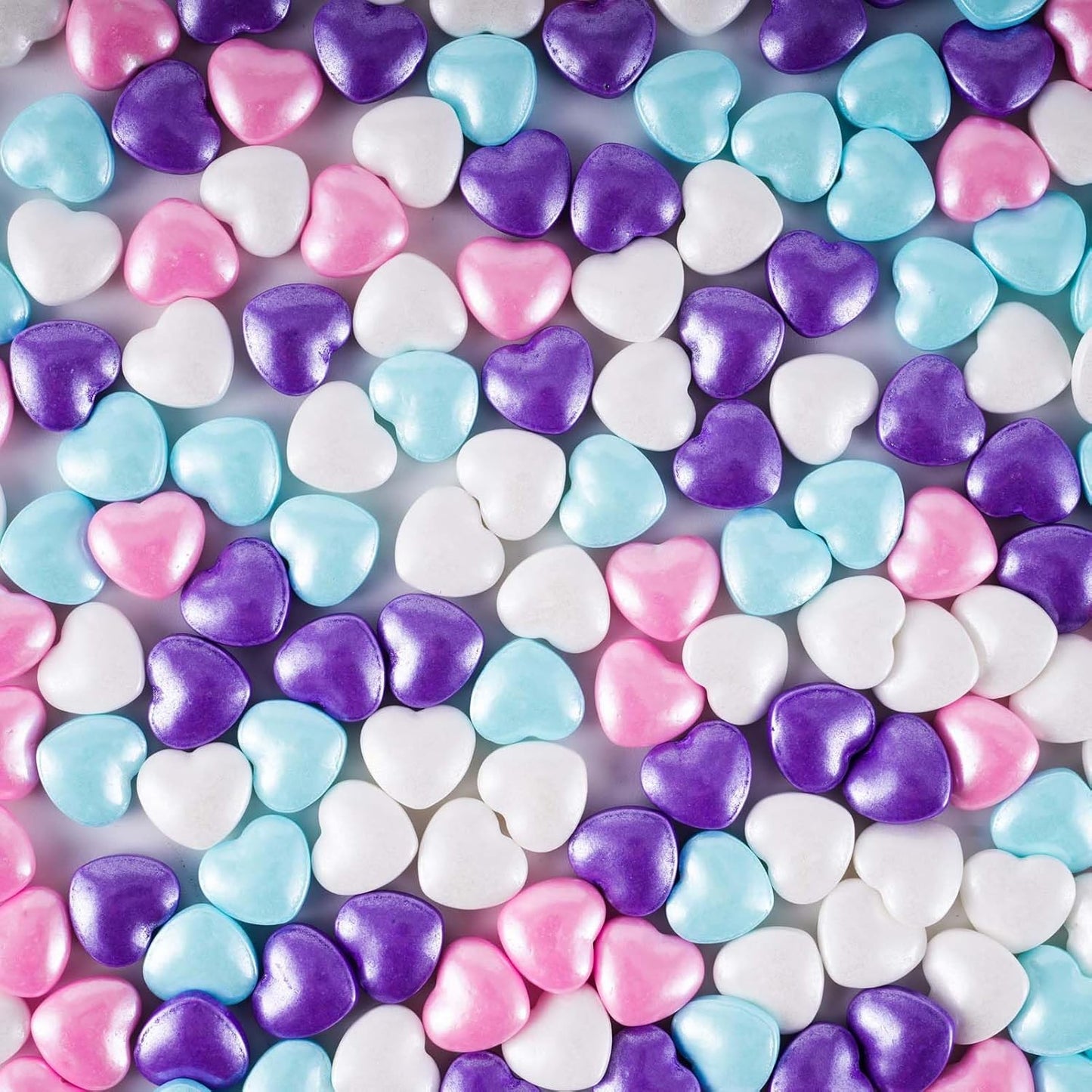 Kasvan Mixed Heart Shapes Sprinkles - Edible Candy Pearls 130g/4.58 Oz, Mix Size, Baking Cake Decorations, Ice Cream Toppings and Cookie Decorating, Wedding Party Chirstmas Supplies (Mixed)