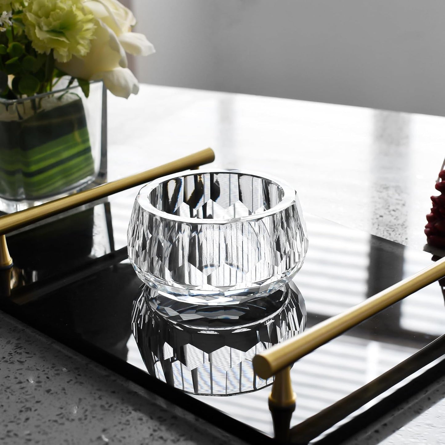 kitCom Jar of Crystal Jewelry, Crystal Wedding Candy Buffet Jar, Home Decoration Party Cotton Swab Storage, Office Birthday Gift (2lb)