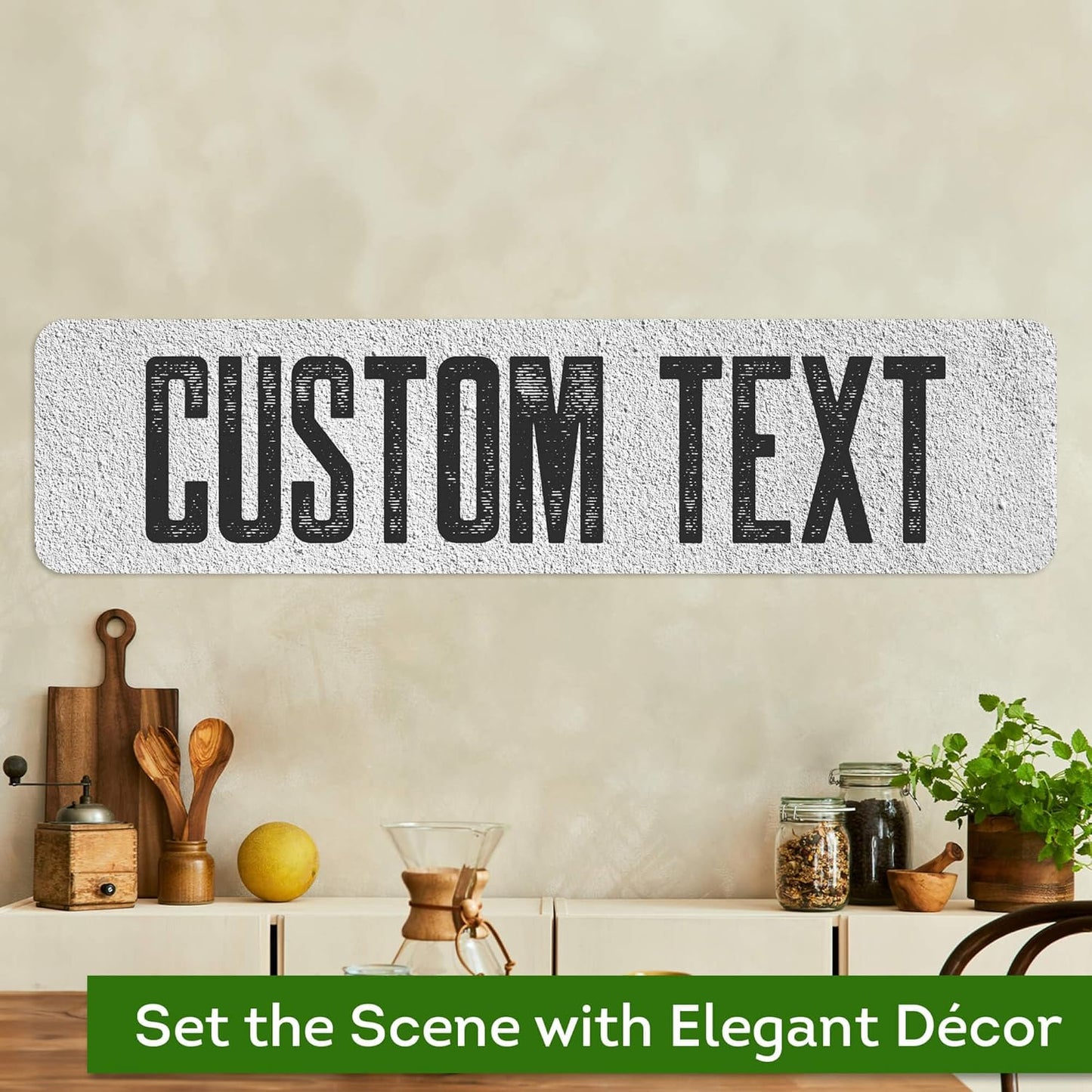 Custom Sign, Custom Street Sign, 11 Font Colors, 13 Font Styles, 4 Hole Options, 22 Sizes, 8x32 Inches, Rust Free DiBound, Fade Resistant, Made in USA by My Sign Center (Concrete)