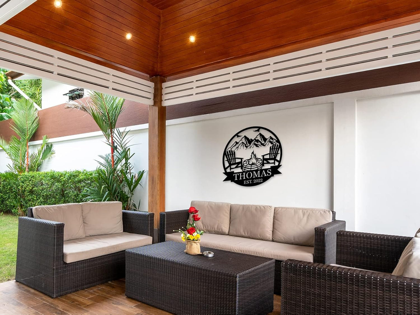 Personalized Campfire Family Name Sign, Monogram Name Camping Sign, Custom Campfire Sign, Campsite Sign, Mountain Campfire Monogram Sign, Campfire Personalized Metal Sign, Last Name Sign