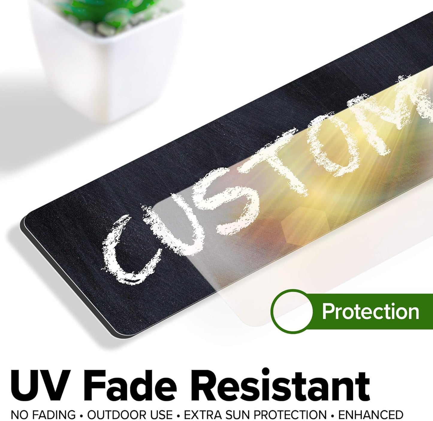 Custom Sign, Custom Street Sign, 11 Font Colors, 13 Font Styles, 4 Hole Options, 22 Sizes, 3x12 Inches, Rust Free DiBound, Fade Resistant, Made in USA by My Sign Center (Chalkboard Black)