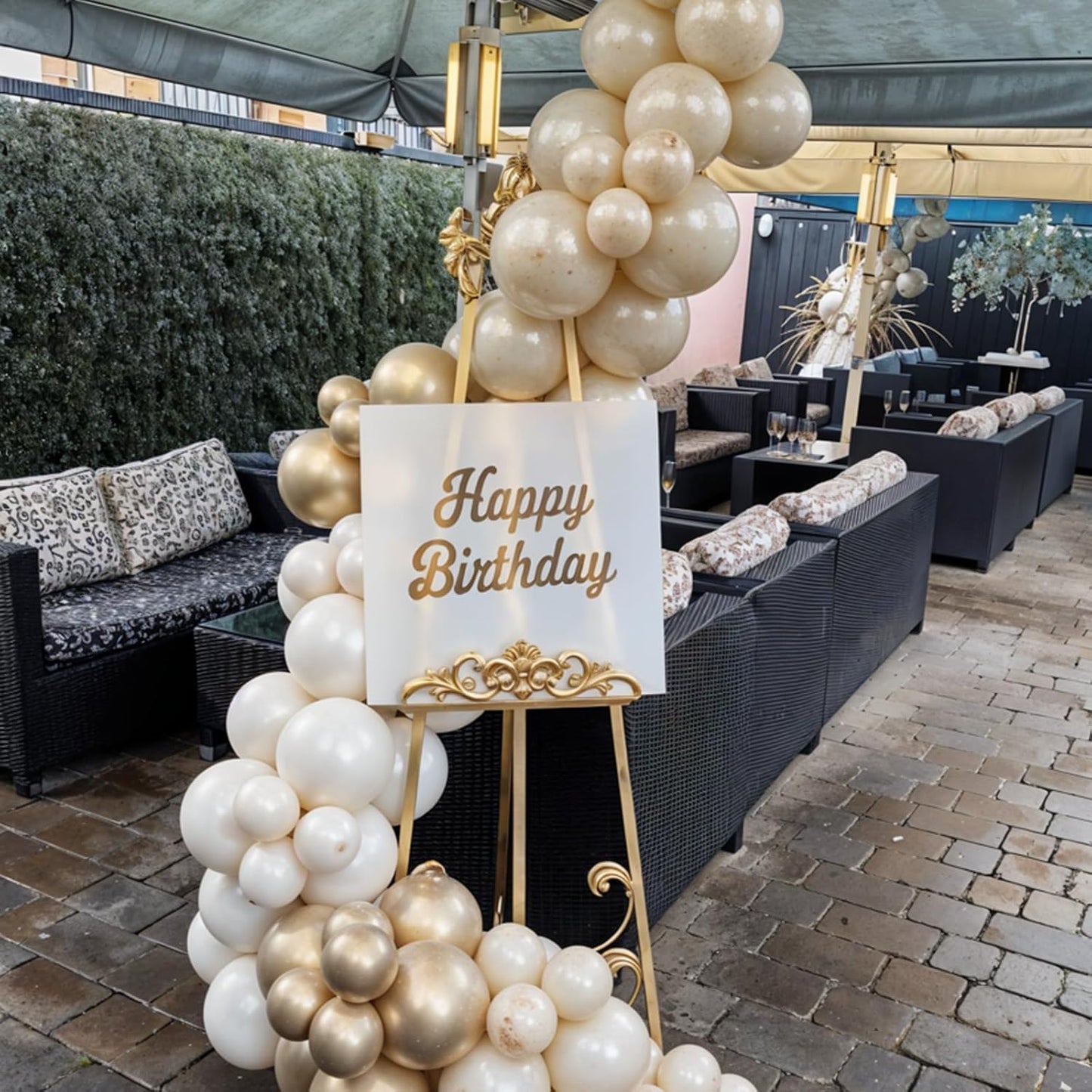 Double Stuffed Pearl Balloons, 60pcs Pearl White Balloons, Two Types Double Stuffed Sand White Balloon For Girls Women Lady Birthday Baby Shower Party Wedding Bridal Shower Engagement Anniversary