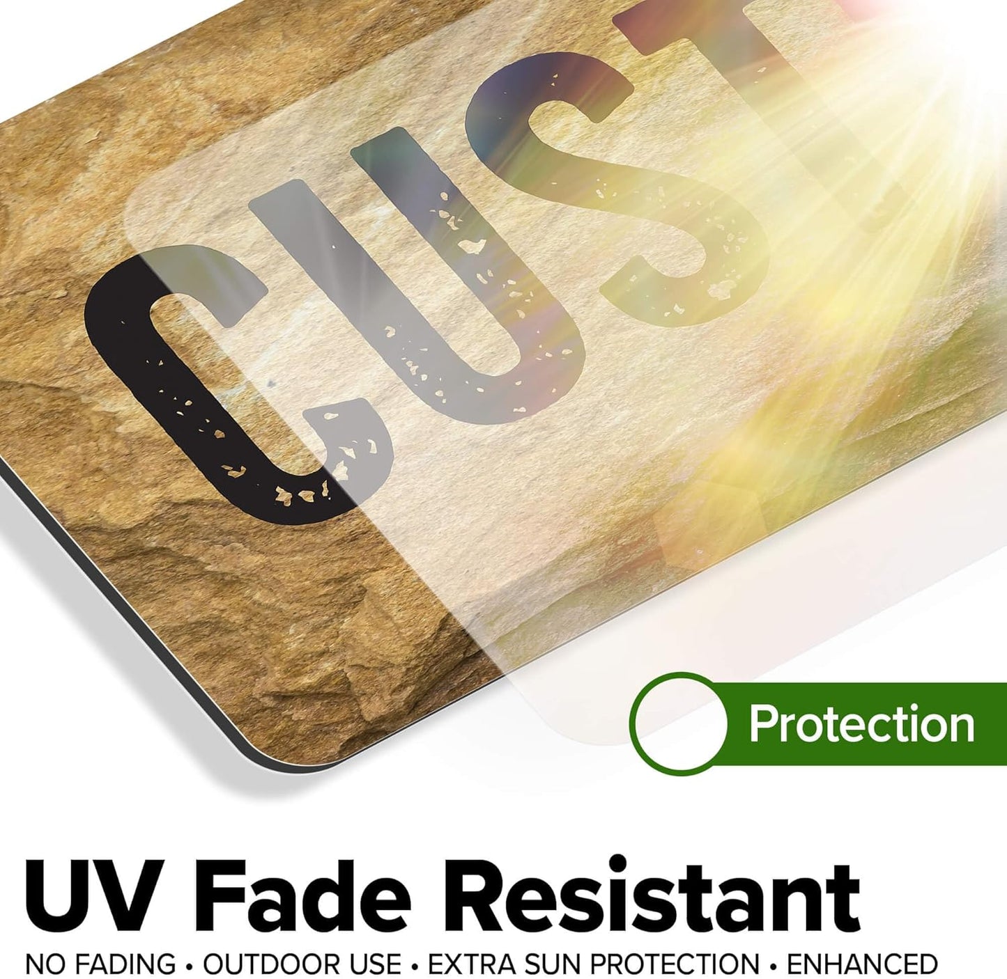 Custom Sign, Custom Street Sign, 11 Font Colors, 13 Font Styles, 4 Hole Options, 22 Sizes, 6x18 Inches, Rust Free DiBound, Fade Resistant, Made in USA by My Sign Center (Stone)