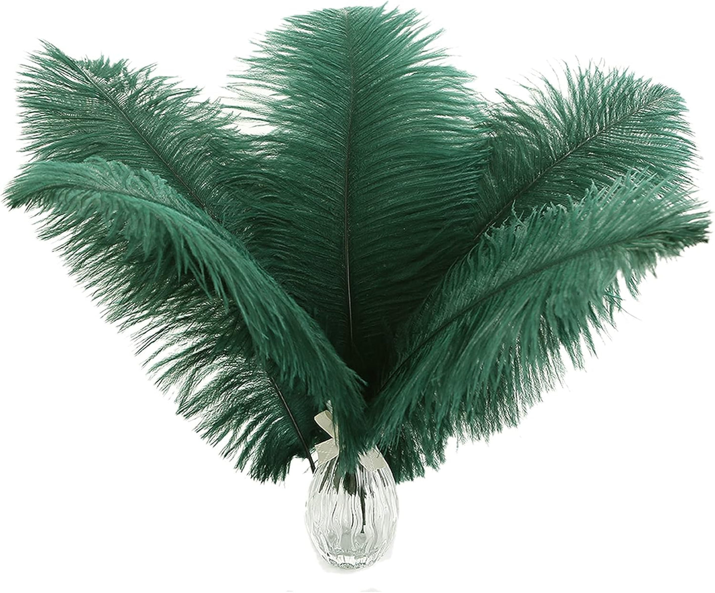 Ballinger Blackish Green Ostrich Feathers Bulk- 24pcs 10-12inch for Wedding Party Centerpieces Christmas Decor