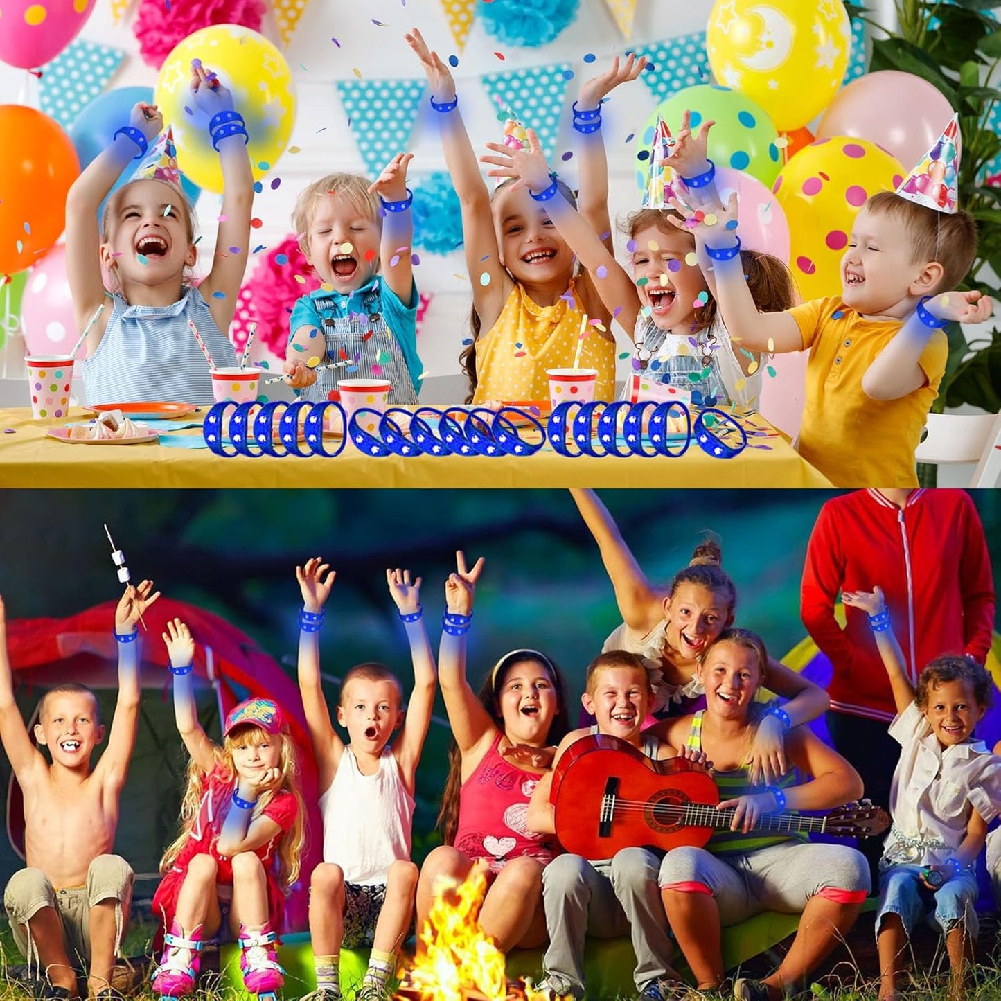 100 Pcs LED Bracelets Sound Activated with Flashing LED Strobe Music Control Light Up Bracelets for Rave, Game Prizes, Birthday Party Favor,Valentine's Day gift