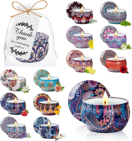 48 Pack Scented Candles Gift Set Long Lasting Soy Wax Aromatherapy Candles for Home Wedding Baby Shower Bridal Party Favors Christmas Birthday Gifts for Women