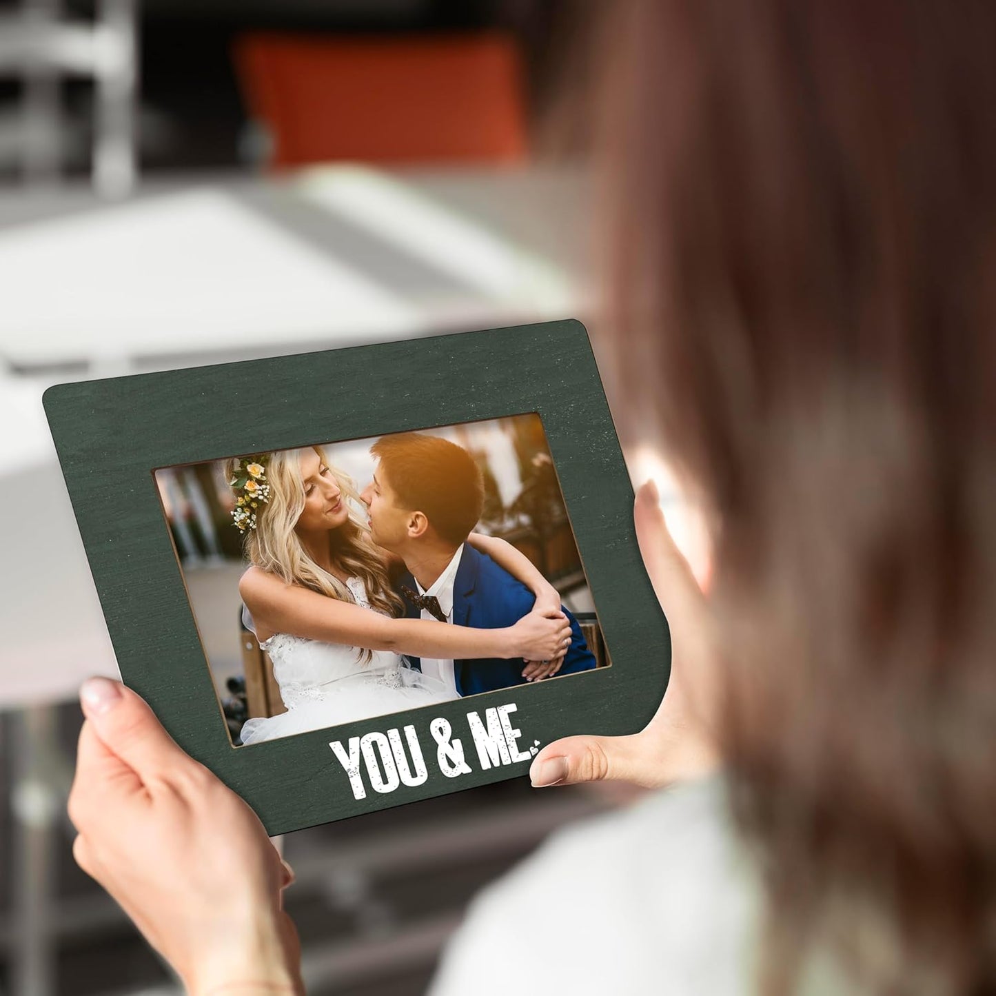 Couple Picture Frames, You & Me Photo Frame Gifts For Valentine Anniversary Birthday Engagement Wedding, Romantic Love Picture Frame Gifts For Couples Boyfriend Girlfriend Newlywed -07